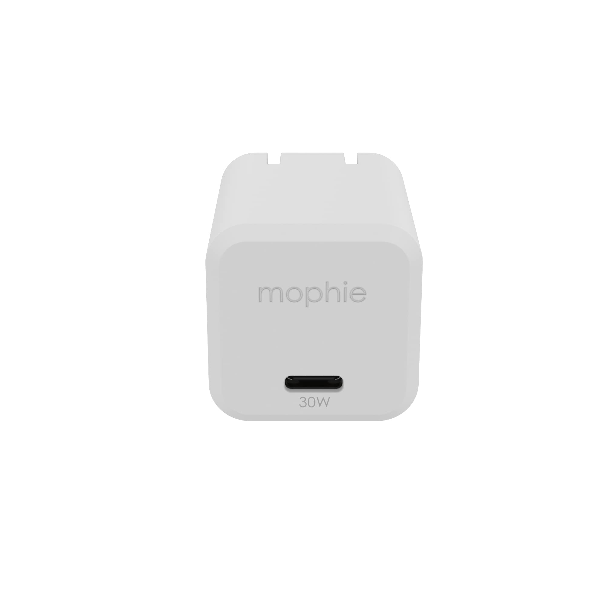 mophie Speedport 30 USB-C GaN 30W Fast Charger - Compact Foldable Power Adapter for MacBook Pro 13, iPhone 16/14/14 Pro, Samsung Galaxy S25/S24, Google Pixel 9 - Perfect for Travel, Office & Home Use - White