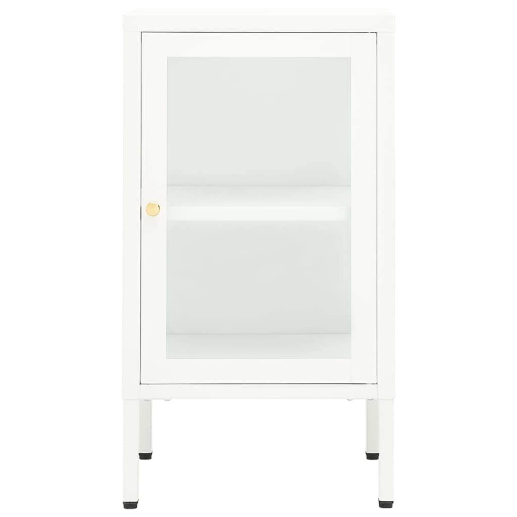 Industrial Style Metal and Glass Sideboard Console Table - 14.9
