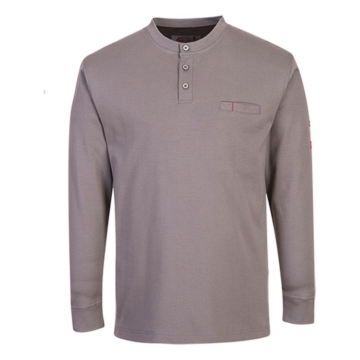 FR32 Flame Resistant Antistatic Henley T-Shirt for Men - Comfortable Workwear for Electricians & Industrial Safety Use