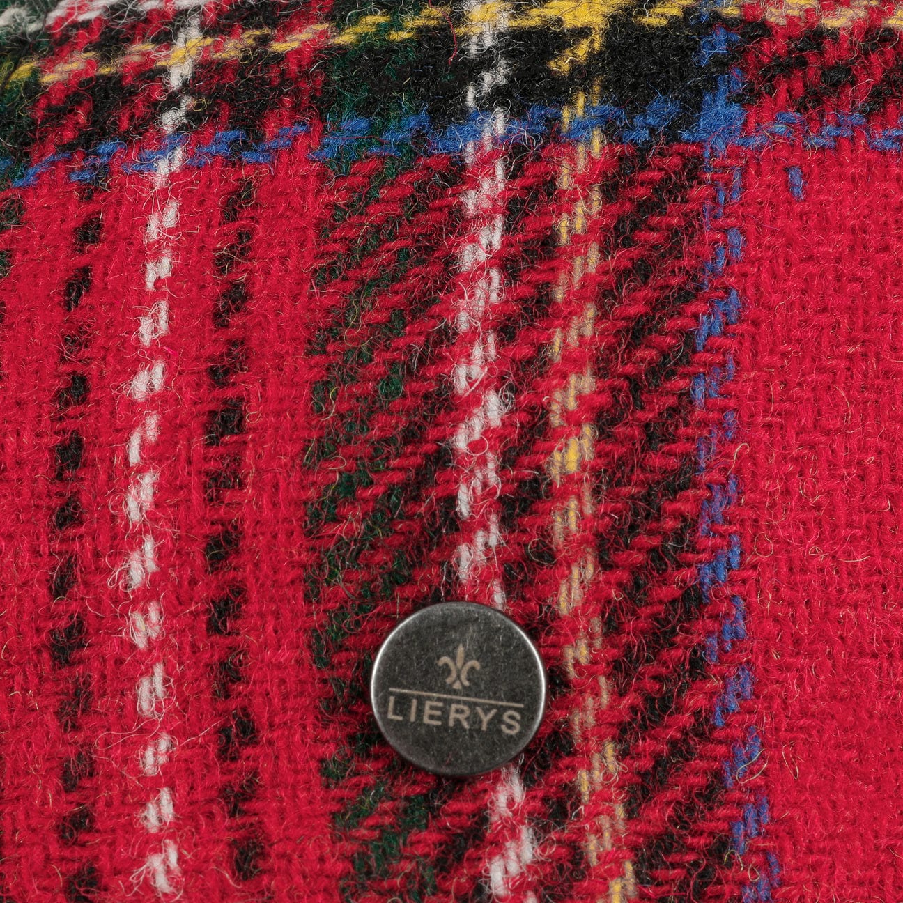 Lierys Stewart Wool Check Flat Cap - Classic British Style Men's Hat for Winter, Outdoor & Casual Wear