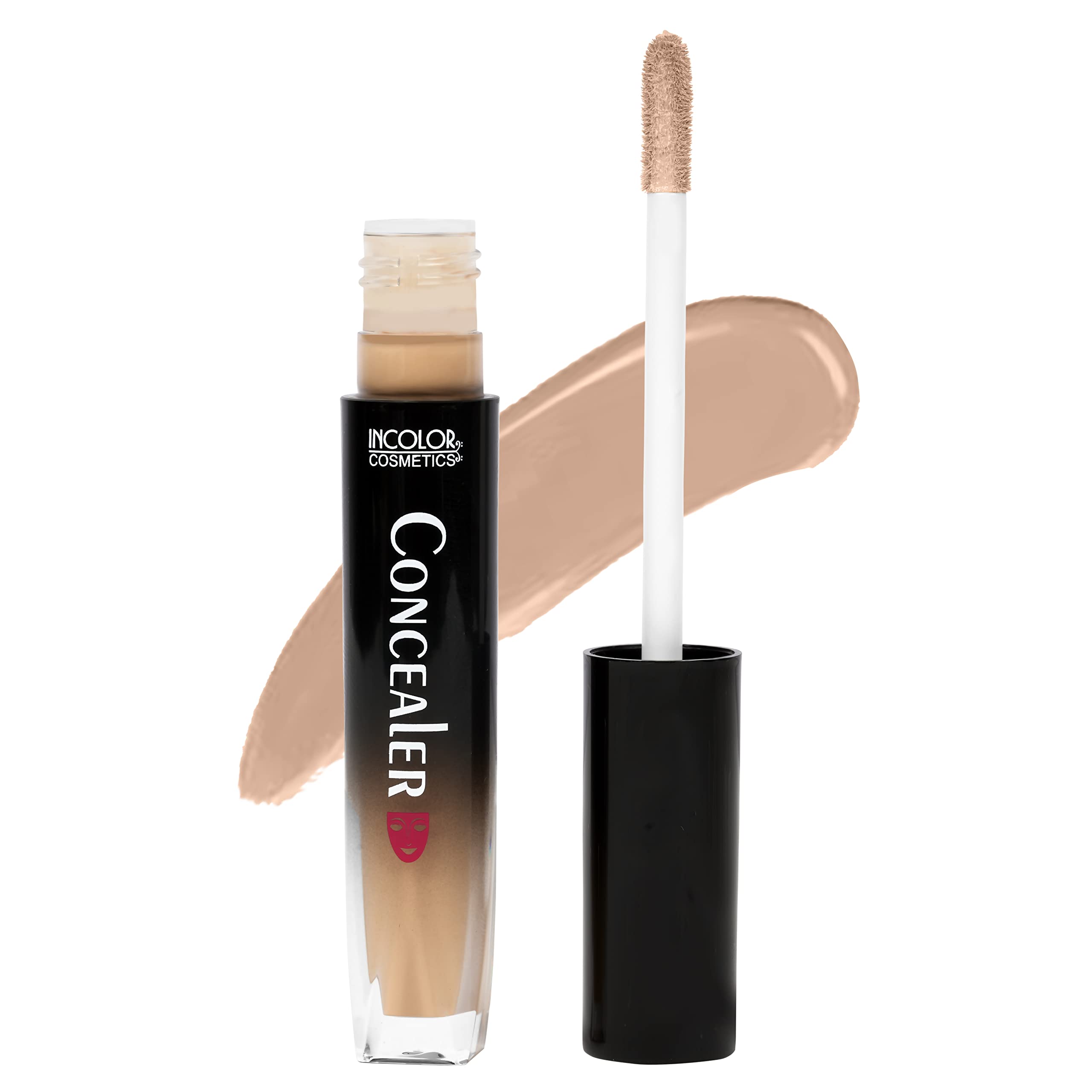 INCOLOR Lightweight Waterproof Liquid Concealer - Full Coverage Semi-Matte Finish for Dark Circles, Redness & Blemishes - Face Makeup for Women & Girls (Shade No.4) - Perfect for Everyday Wear & Professional Makeup Looks