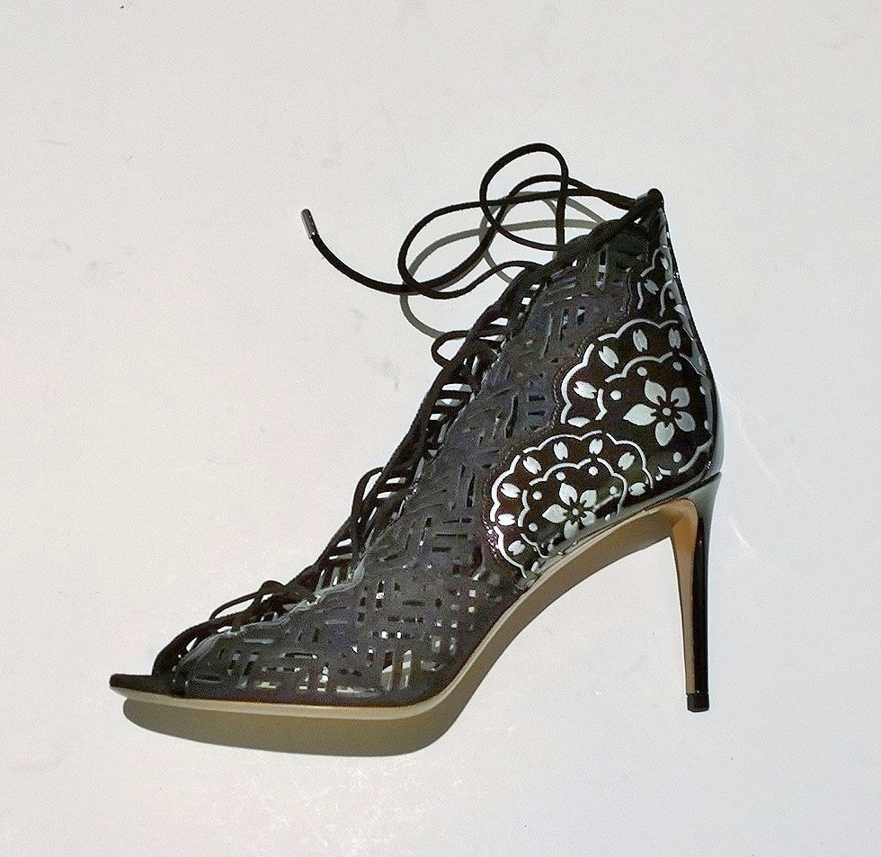 Nicholas Kirkwood Women's Lace Up Heels - Suede, Patent & Metallic Leather Dress Shoes for Women | Comfortable High Heels for Parties, Weddings & Formal Events