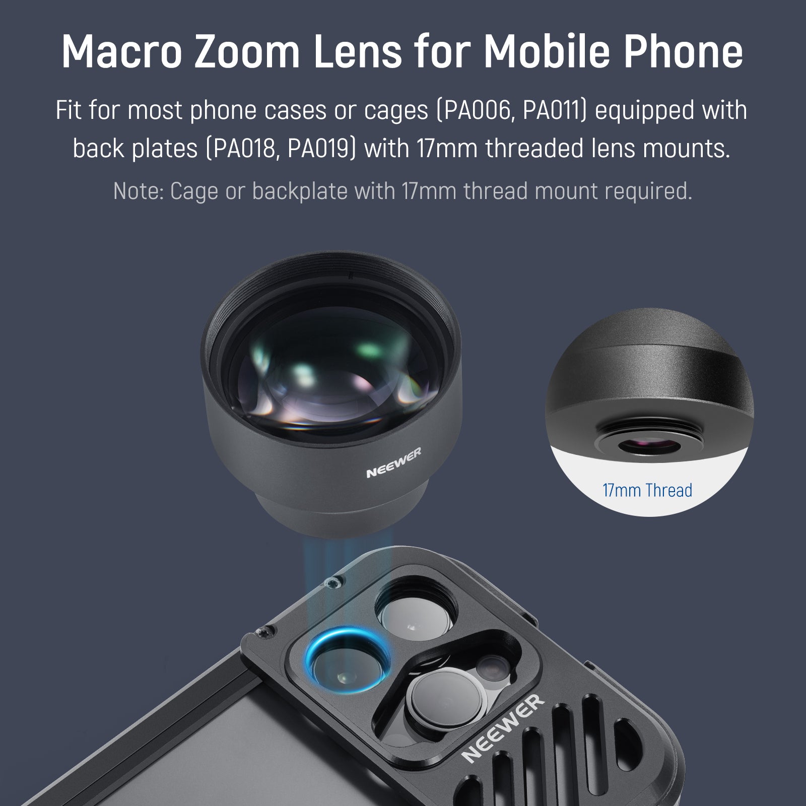 NEEWER LS 26 105mm HD Macro Lens with 17mm Thread - Professional Close-Up Photography for DSLR Cameras - Perfect for Product Shots, Jewelry Photography & Nature Macro Shots