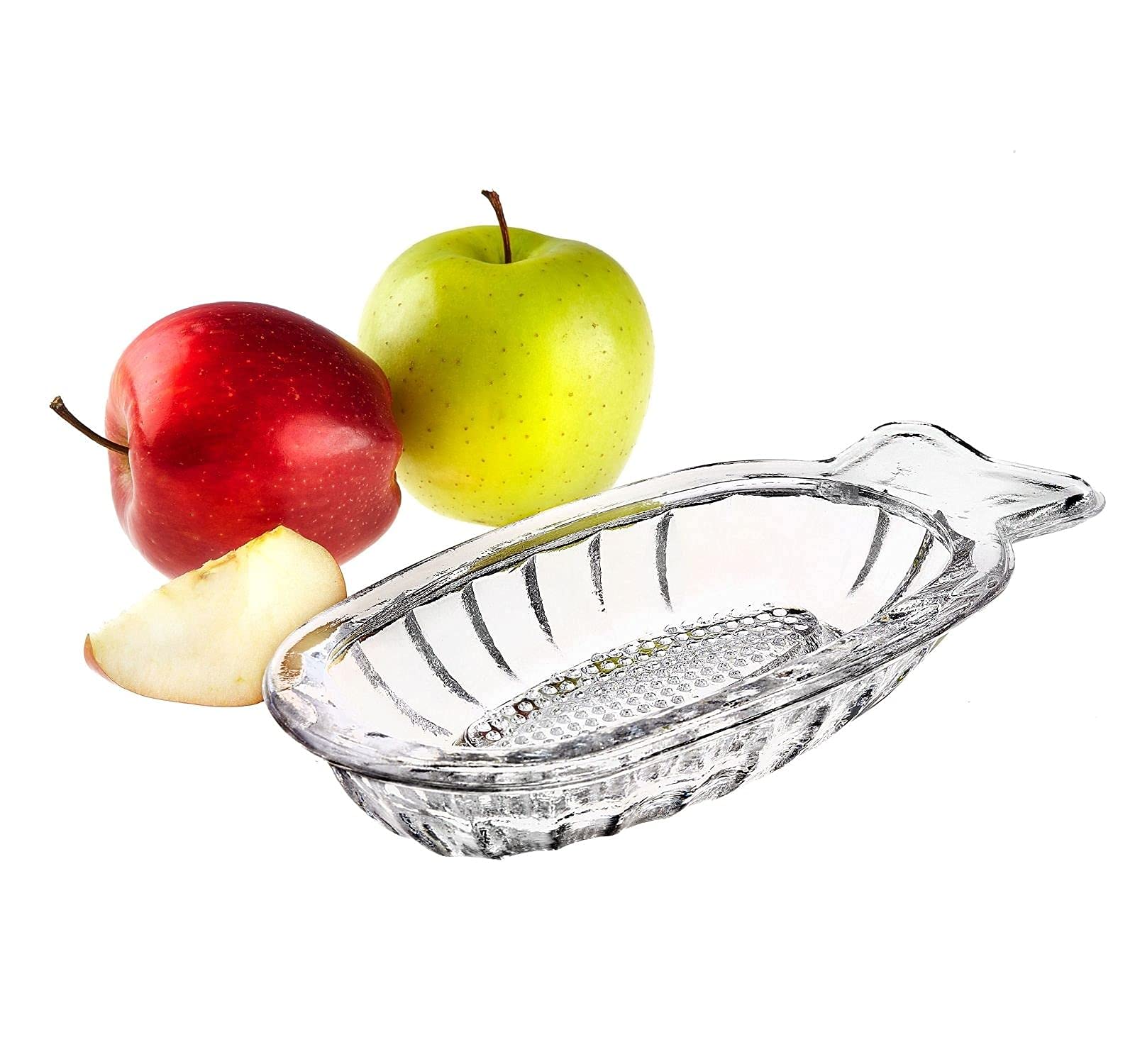 DESTALYA Glass Apple Grater for Baby Food - Crystal Fruit & Vegetable Grater - Healthy Puree Maker & Small Manual Food Processor - Kitchen Tool for Making Homemade Baby Purees & Smoothies