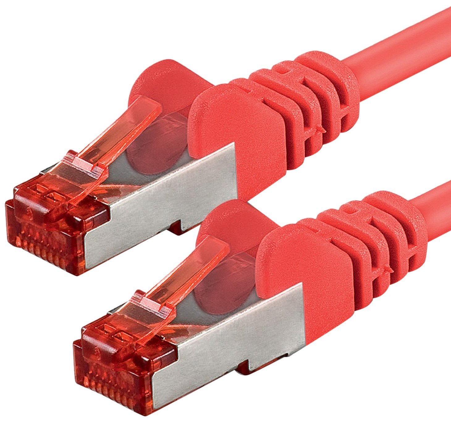 50m Red CAT6 Ethernet Cable - High-Speed LAN Network Patch Cord, RJ45 Internet Cable 1000Mbps, S-FTP PIMF Shielded - Compatible with CAT5/CAT6a/CAT7/CAT8 - Perfect for Gaming, Streaming & Home Office Setup
