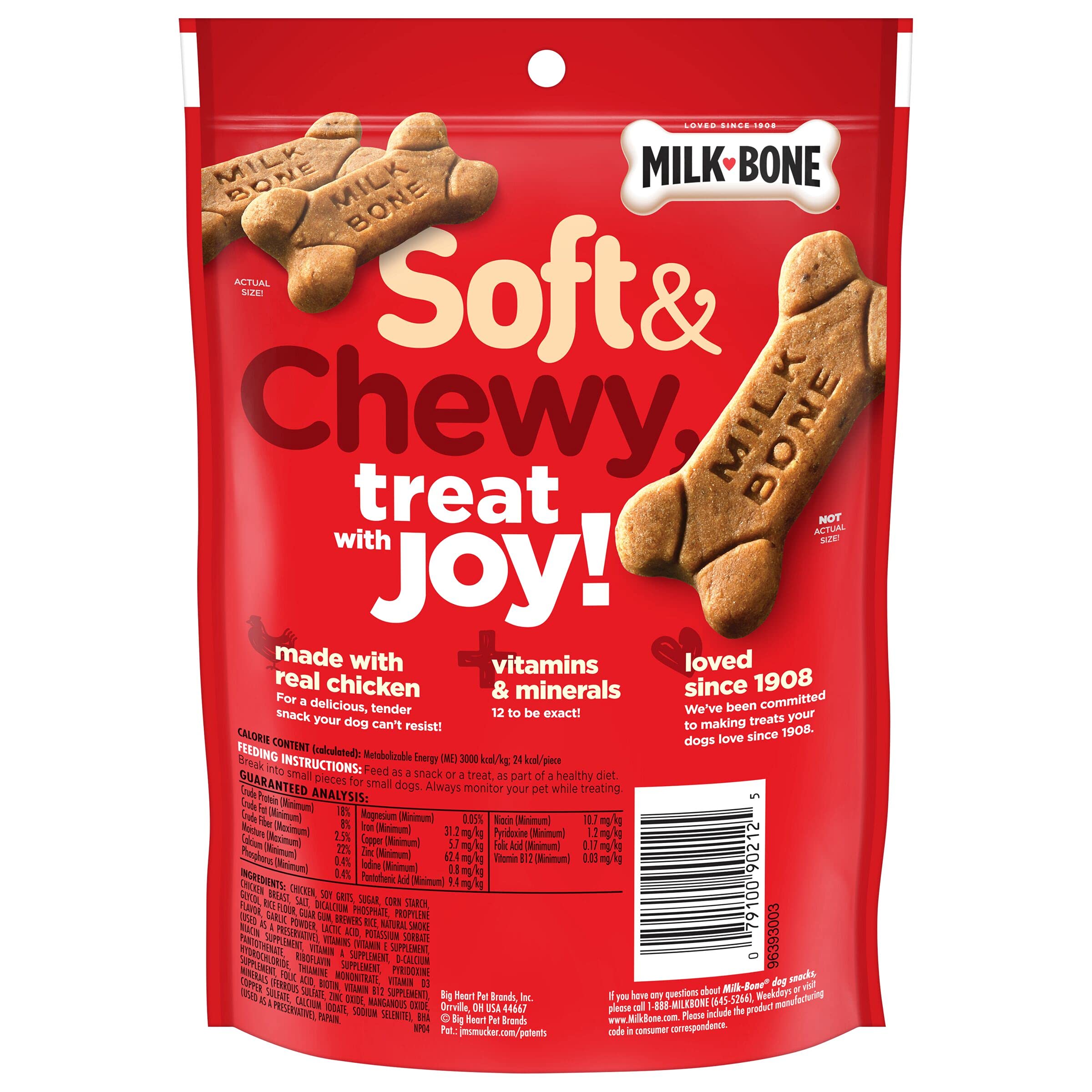 Milk-Bone Soft & Chewy Dog Treats with Real Chicken Breast - 5.6oz (10 Pack) - High Protein Training Snacks for Small & Large Dogs - Perfect for Rewards, Training & Dental Health