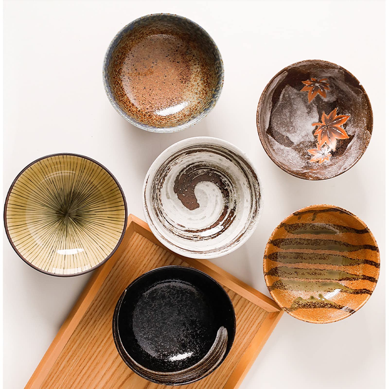 **Ceramic Salad Bowls Set - Small Bowls for Cereal, Dessert, Ice Cream & Soup - Perfect for Kitchen, Dining & Serving - Ideal for Salads, Snacks, Dips & Everyday Meals**