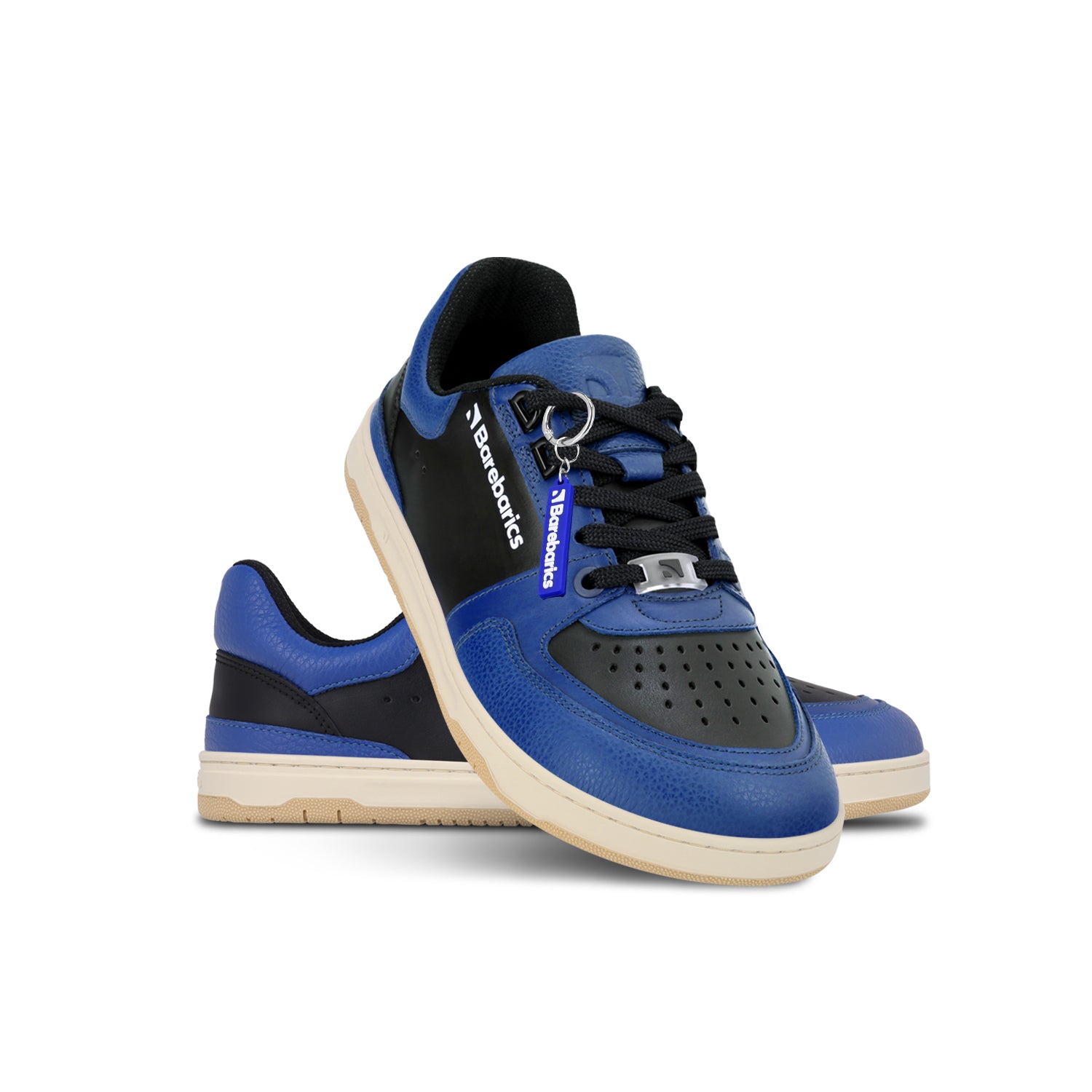 Barefoot Sneakers for Men & Women - Barebarics Wave Black & Blue Minimalist Shoes | Lightweight, Flexible & Comfortable for Running, Walking & Everyday Wear