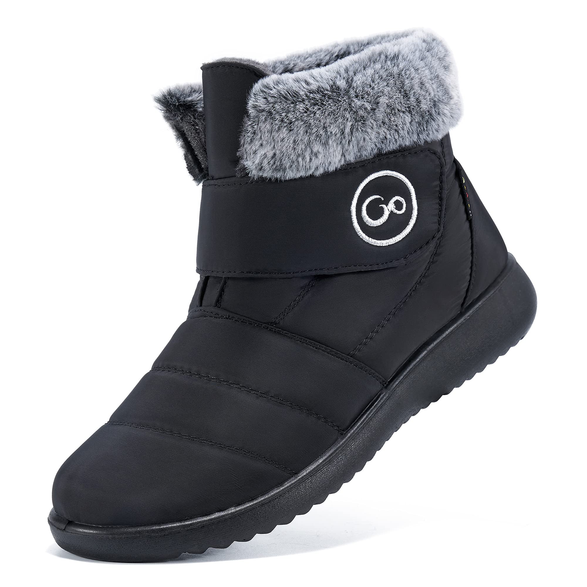 Women's Winter Snow Boots - Waterproof Fur Lined Slip On Booties with Anti-Slip Sole | Warm Comfortable Outdoor Shoes for Snowy Weather, Hiking & Casual Wear