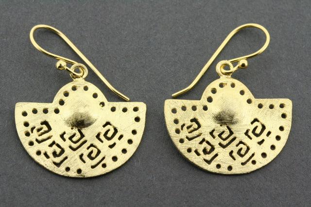 Maghreb Sun Earrings - Gold Plated Boho Chic Jewelry for Women - Perfect for Festivals, Beach Vacations & Everyday Wear