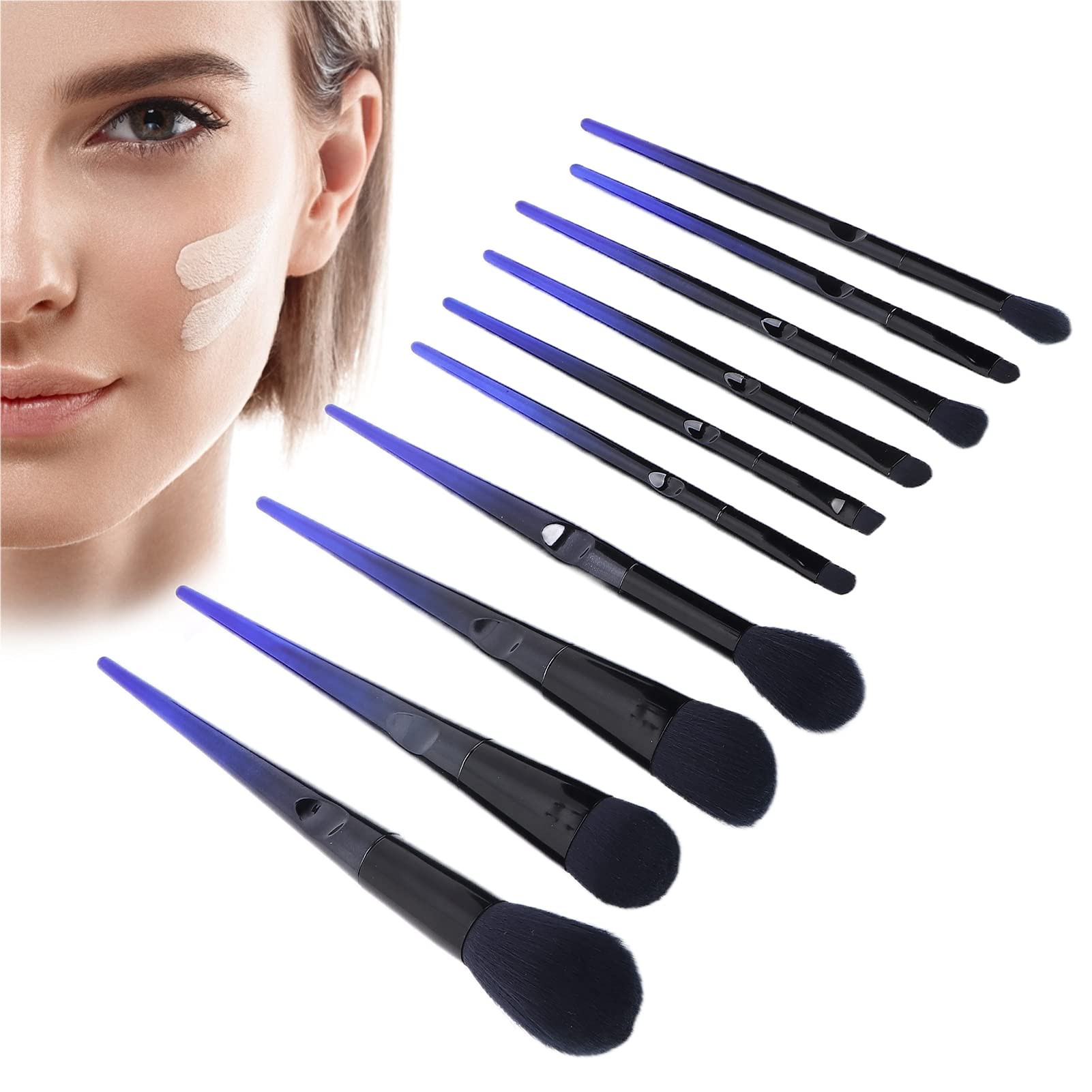 Professional Makeup Brush Set - Blush & Powder for Home & Travel