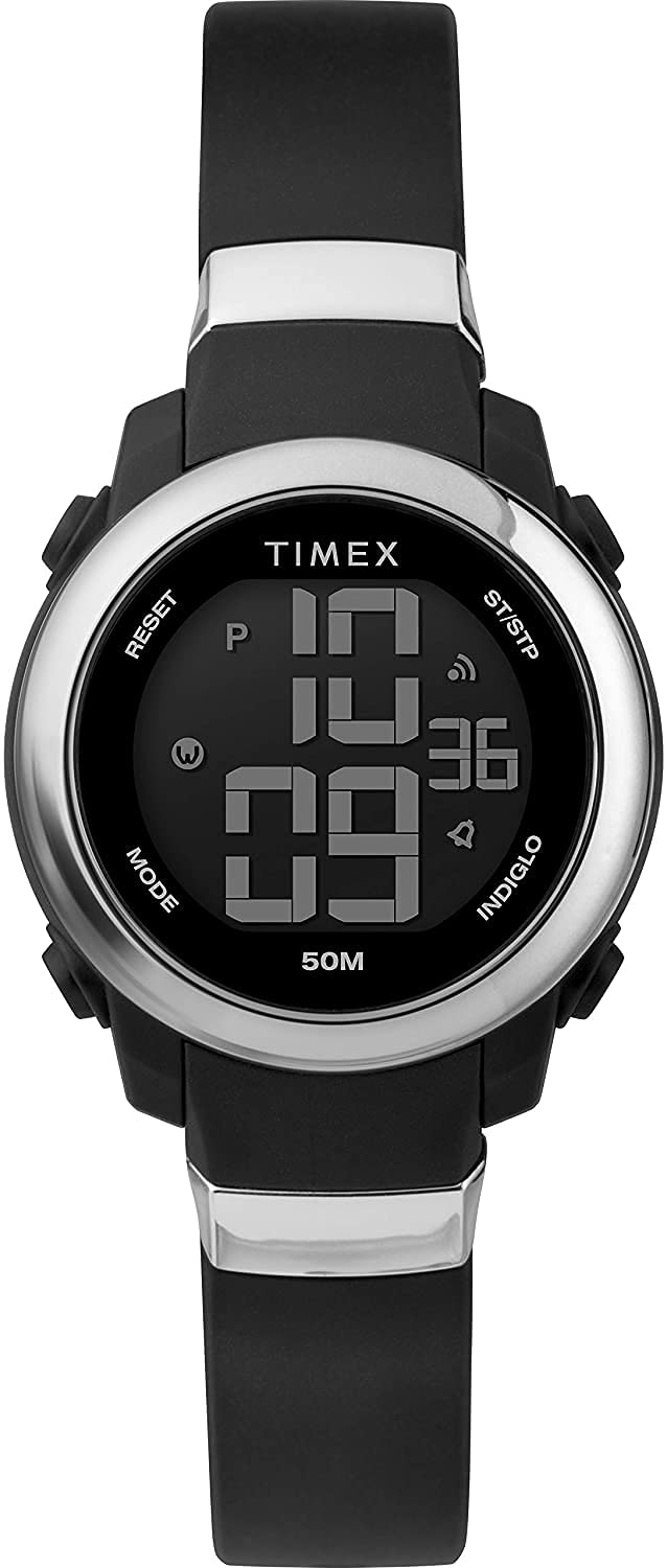 Timex Women's Digital Quartz Watch with Black Plastic Strap - Water Resistant Casual Watch for Running, Hiking & Everyday Wear (Model: TW5M29300)