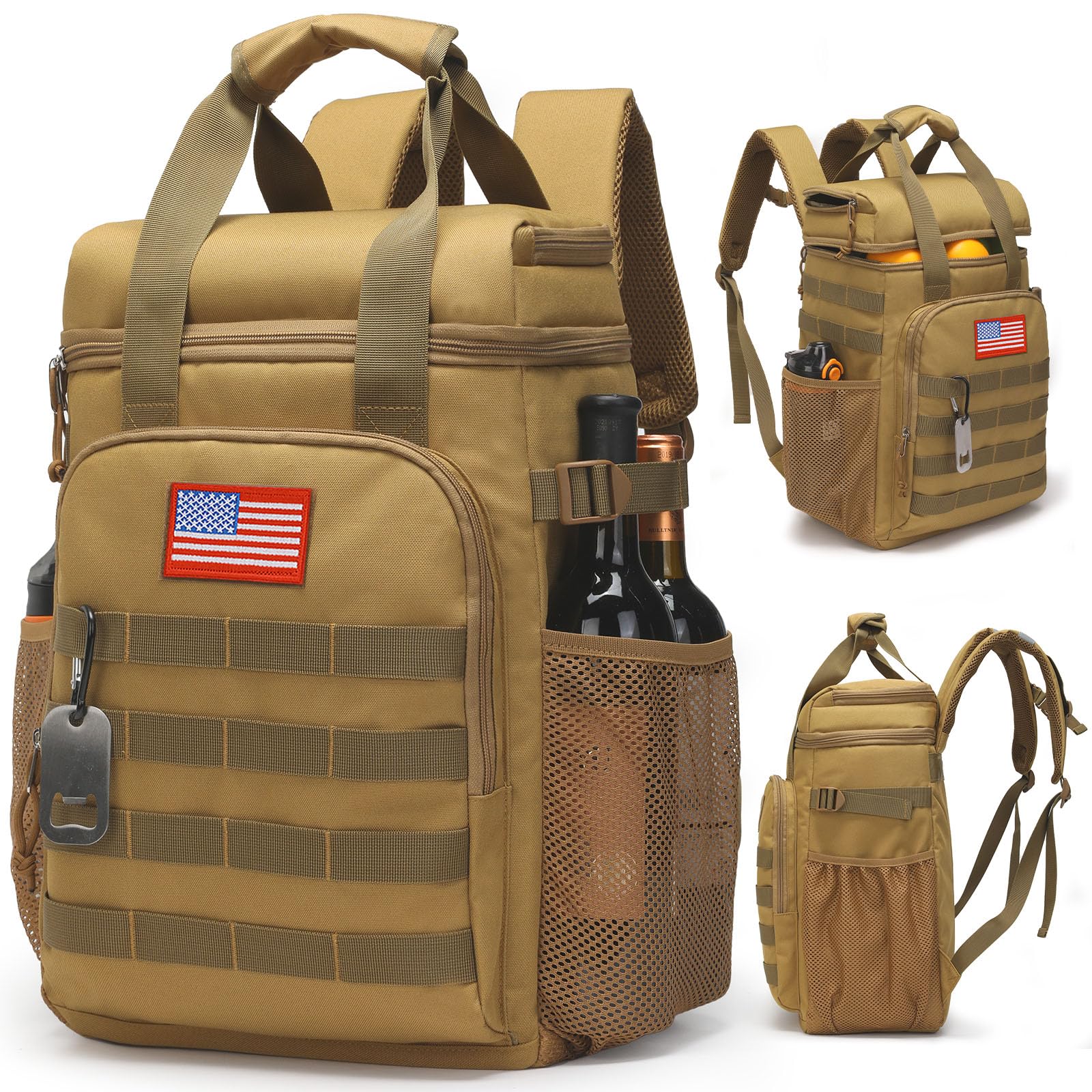 Tactical Backpack Cooler for Men - Insulated Waterproof Lunch Bag with Handle for Work, Hiking & Camping | Leak Proof Soft Cooler Backpack for Outdoor Adventures