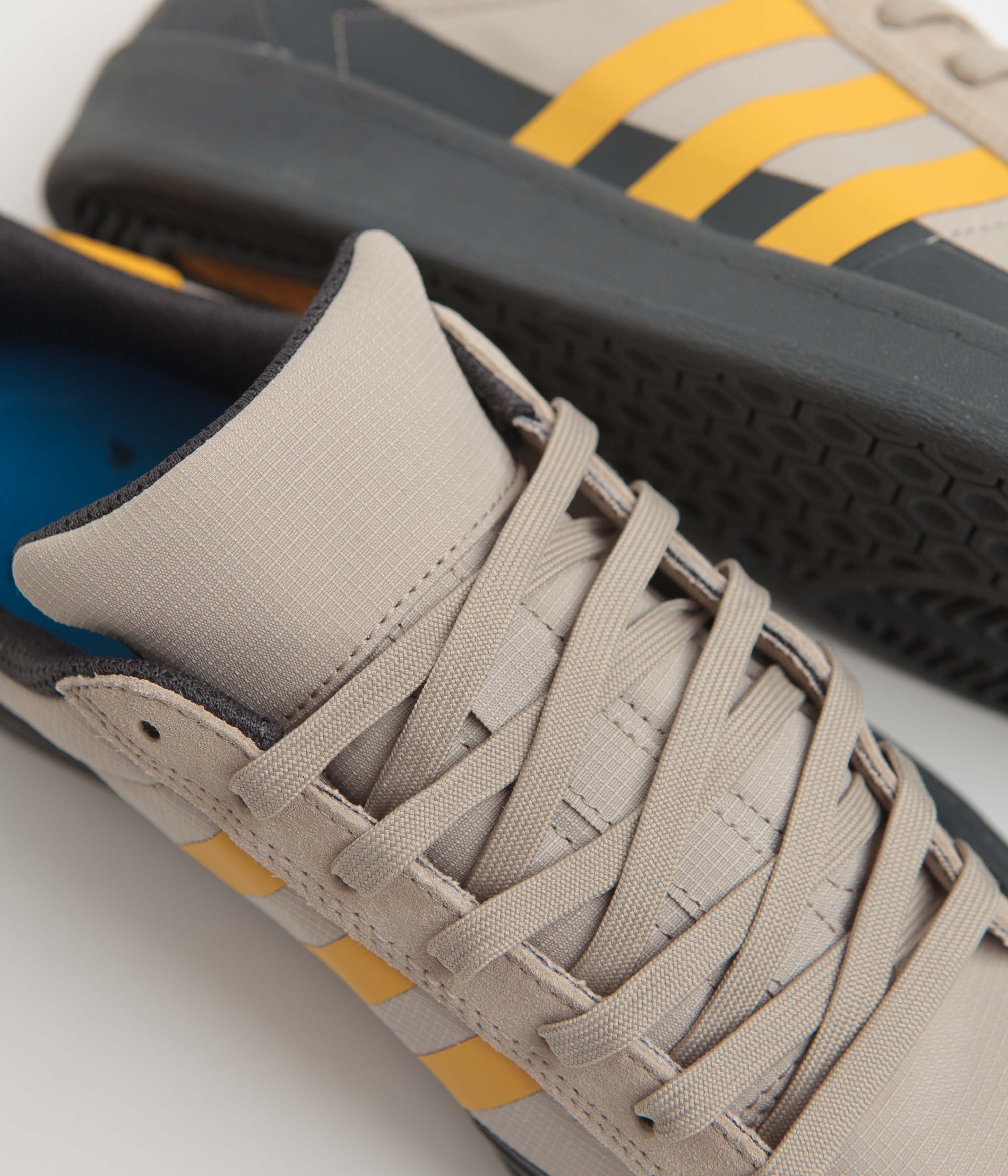 Adidas x Pop Trading Company Campus ADV Shoes - Grey Six / Active Gold / Clay Brown | Stylish Sneakers for Men & Women | Perfect for Casual Wear, Street Style & Everyday Comfort