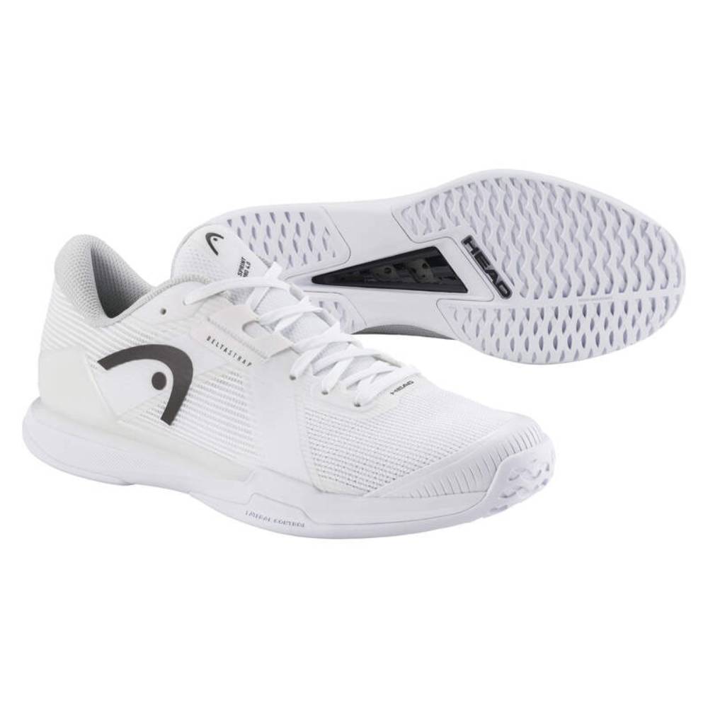 Head Sprint Pro 4.0 Men's Tennis Shoes - Lightweight Performance Court Shoes for Men - White/Black - Perfect for Competitive Matches & Training Sessions