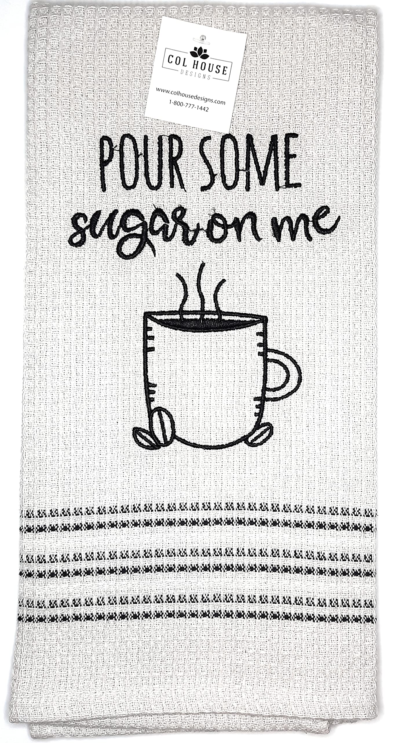 Fun and Cute Sayings Decorative Waffle Kitchen Towels - Absorbent Dish & Hand Towels for Cooking, Baking, and Home Decor