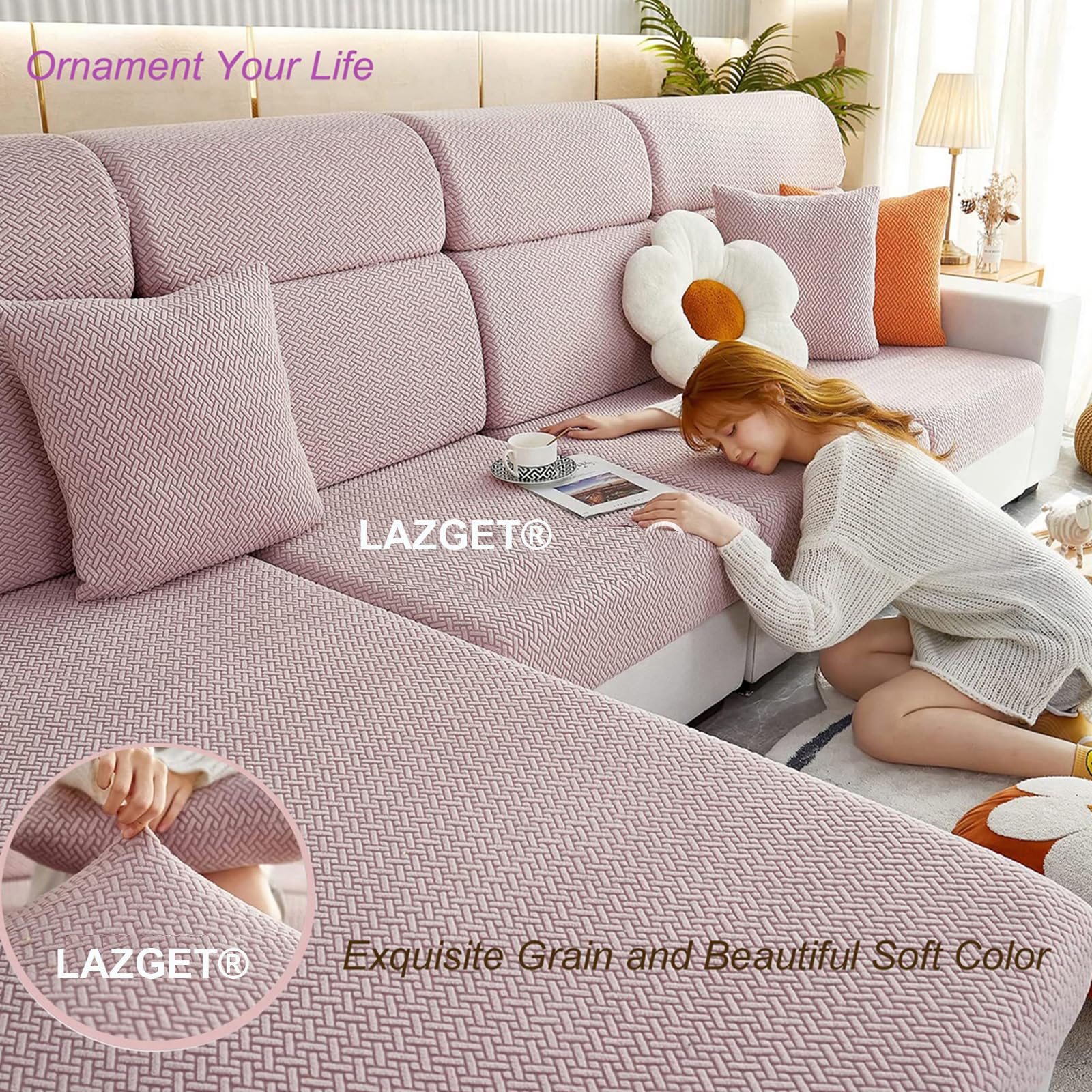 Stretchable Sofa Covers for Sectional Couches - Washable, Durable & Comfortable Dark Grey Large Single Seat Protector - Perfect for Pets, Kids & Everyday Use