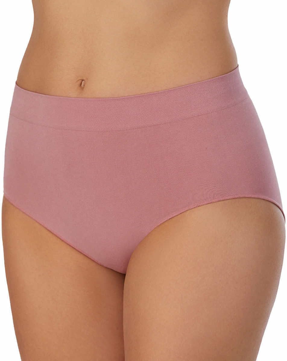 Carole Hochman Women's Silky Soft Seamless Full Coverage Brief Panties 5-Pack - Regular & Plus Sizes - Comfortable Everyday Underwear for Work, Travel & Lounge