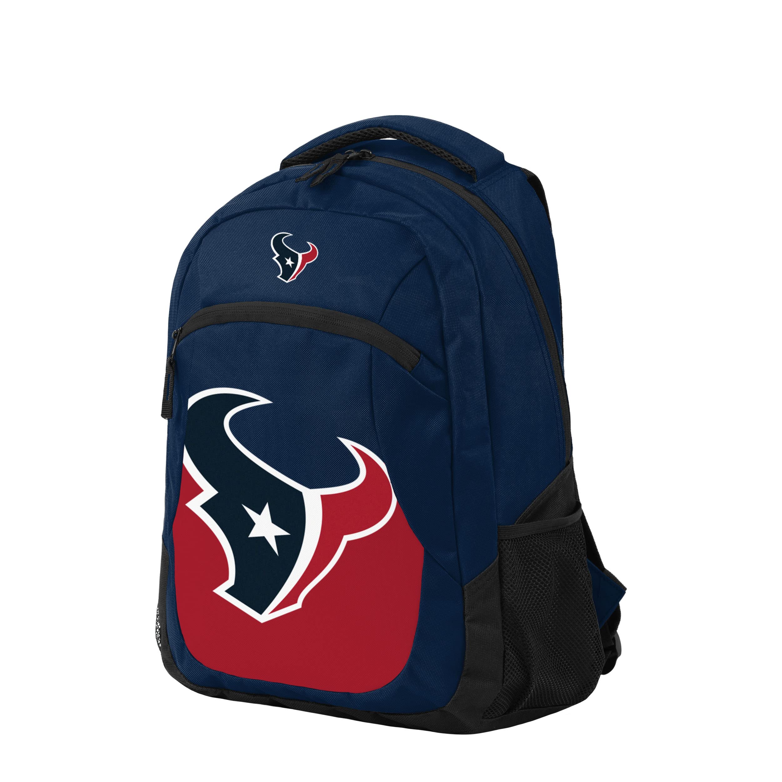 FOCO NFL Team Logo Action Backpack - Waterproof Durable School & Travel Backpack for Men & Women - Perfect for Sports, Gym, Hiking & Outdoor Activities