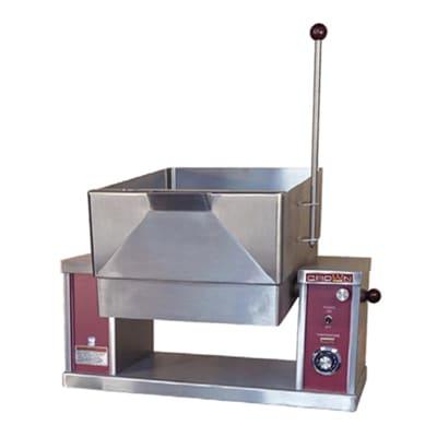 12 Gallon Electric Countertop Tilt Skillet - Commercial Grade Polished Stainless Steel Cooking Pan for Restaurants, Catering & Food Trucks - Perfect for Frying, Braising & Batch Cooking