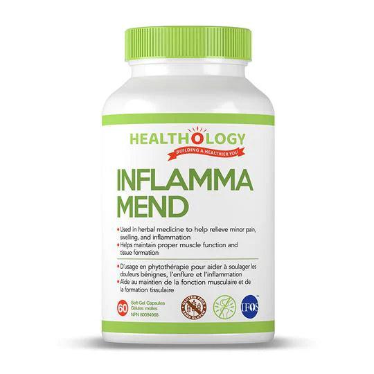 Healthology Inflamma Mend 60 Veggie Caps - Natural Anti-Inflammatory Supplement for Joint Pain Relief & Immune Support - Perfect for Athletes, Seniors & Active Lifestyles