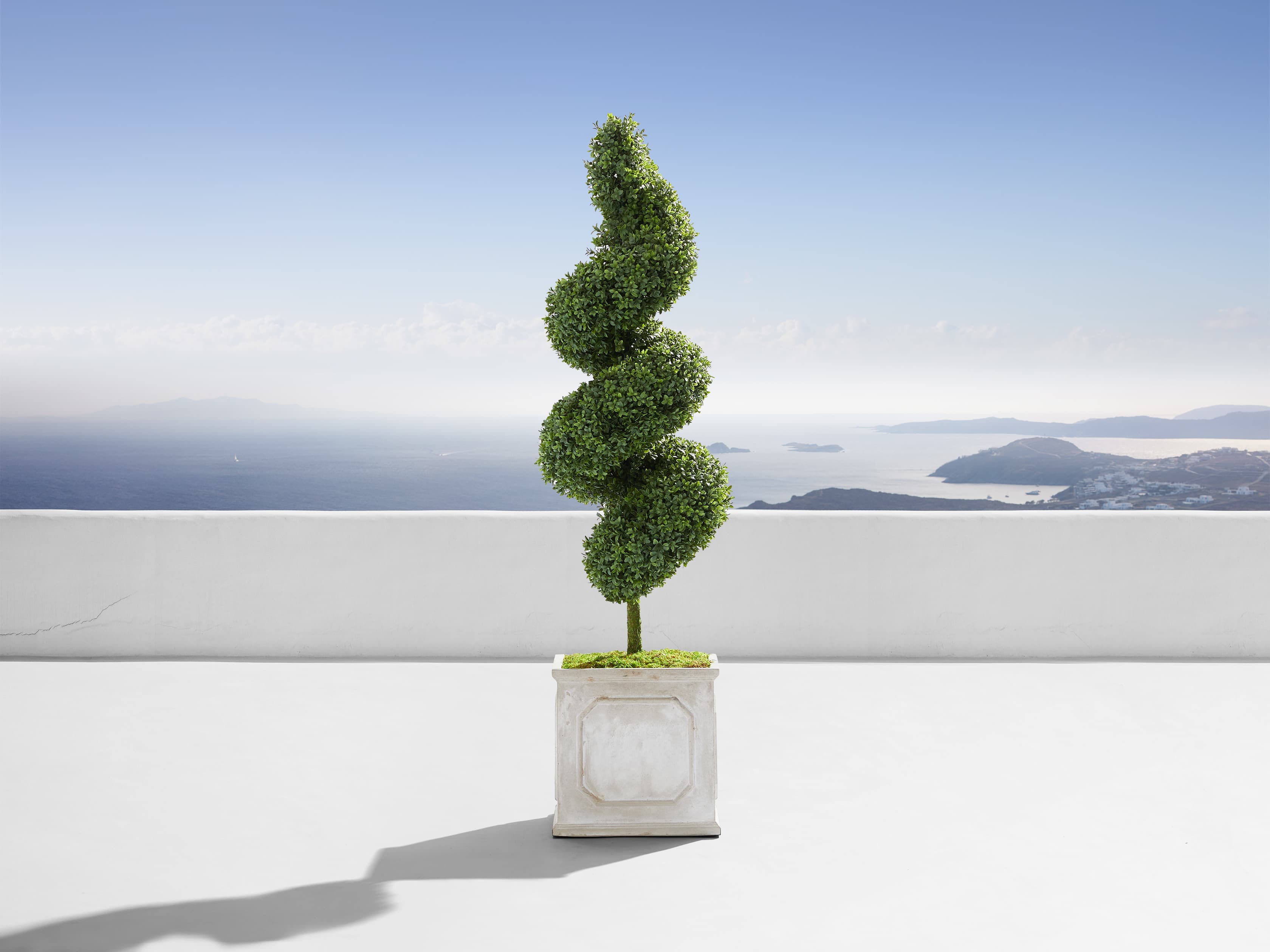 Artificial Boxwood Spiral Topiary Tree - 36 Inch UV Resistant Indoor/Outdoor Topiary Plant for Porch, Garden, and Home Decor
