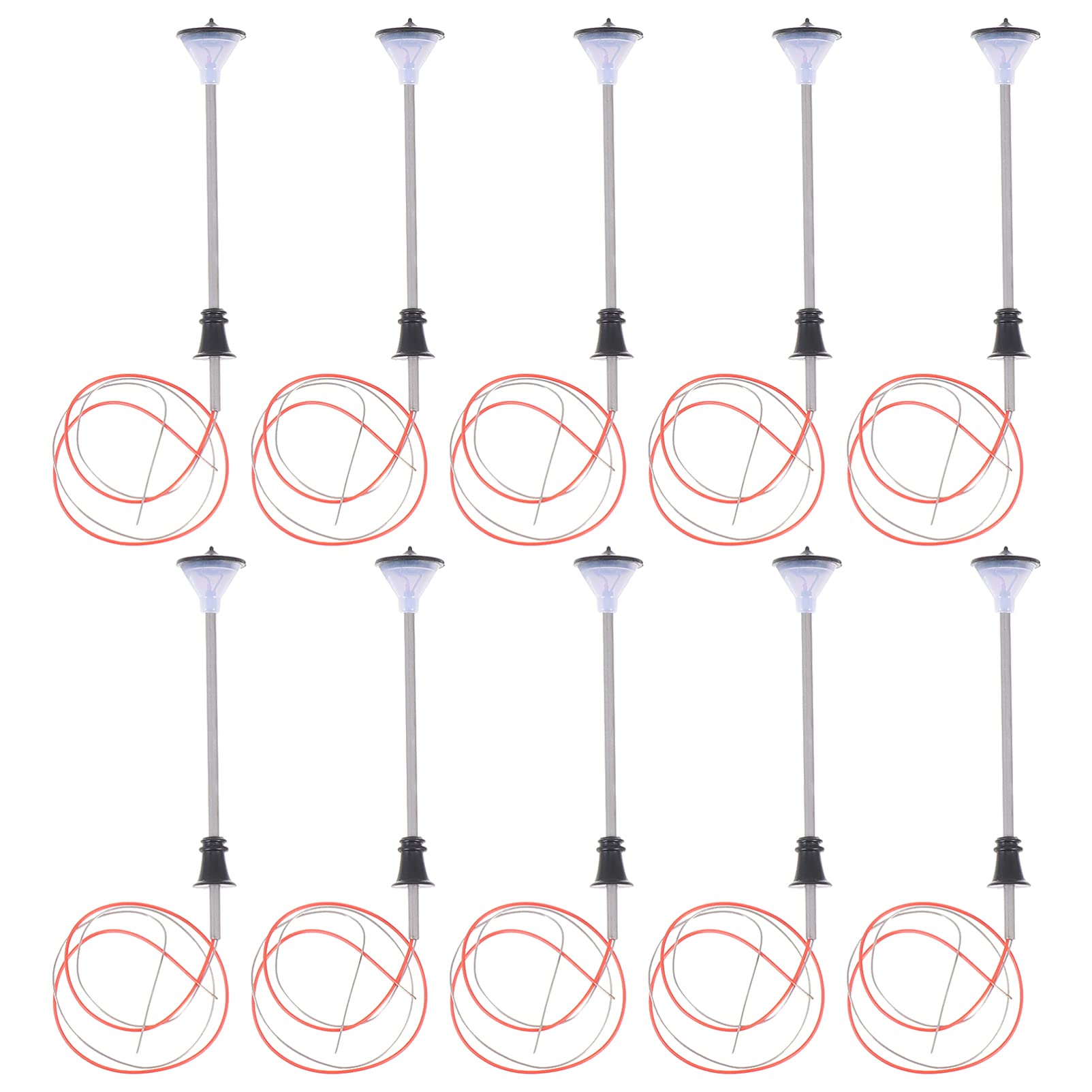 10Pcs Mini LED Street Lights for Model Railway Train, Sand Table, Dollhouse - Micro Landscape Decoration Accessories | Perfect for DIY Scenery, Christmas Villages & Miniature Displays