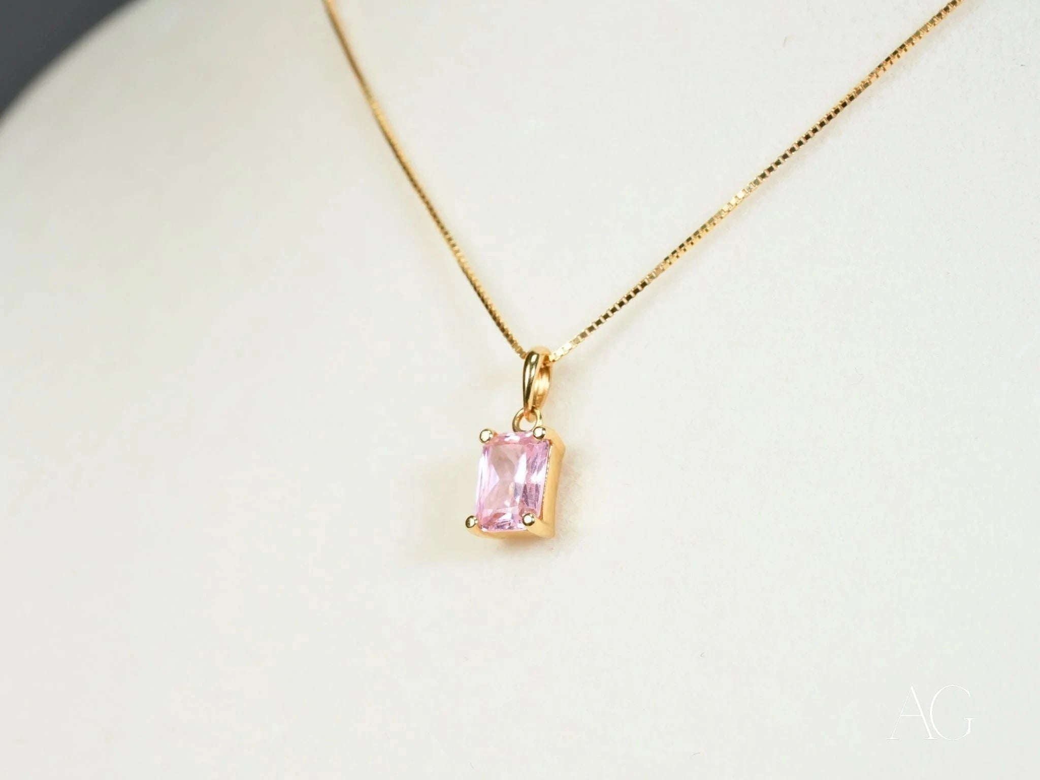 Elegant Rose Radiance Pink Cubic Zirconia Pendant Necklace for Women - Perfect for Valentine's Day, Anniversary & Romantic Date Night Jewelry Gift