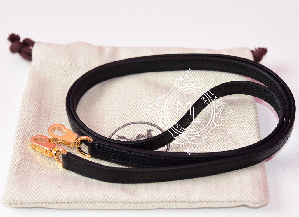 Authentic Hermes Mini Kelly II 20cm Black Epsom Leather Bag with Gold Hardware - Luxury Crossbody Purse for Women, Perfect for Date Night & Special Occasions