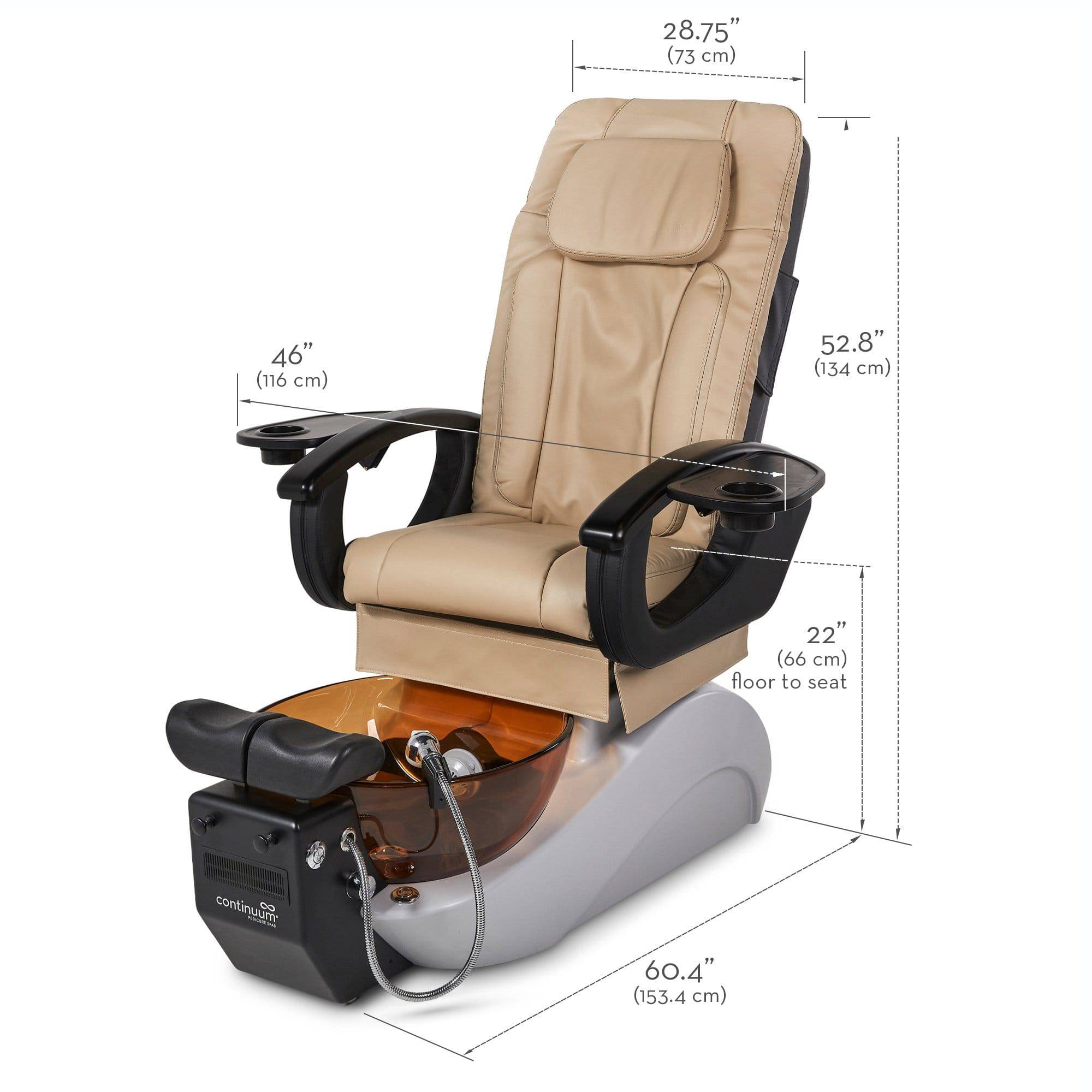 Continuum Le Rêve VE Professional Pedicure Chair for Salon & Spa - Luxury Foot Care Massage Station with Adjustable Features for Ultimate Comfort