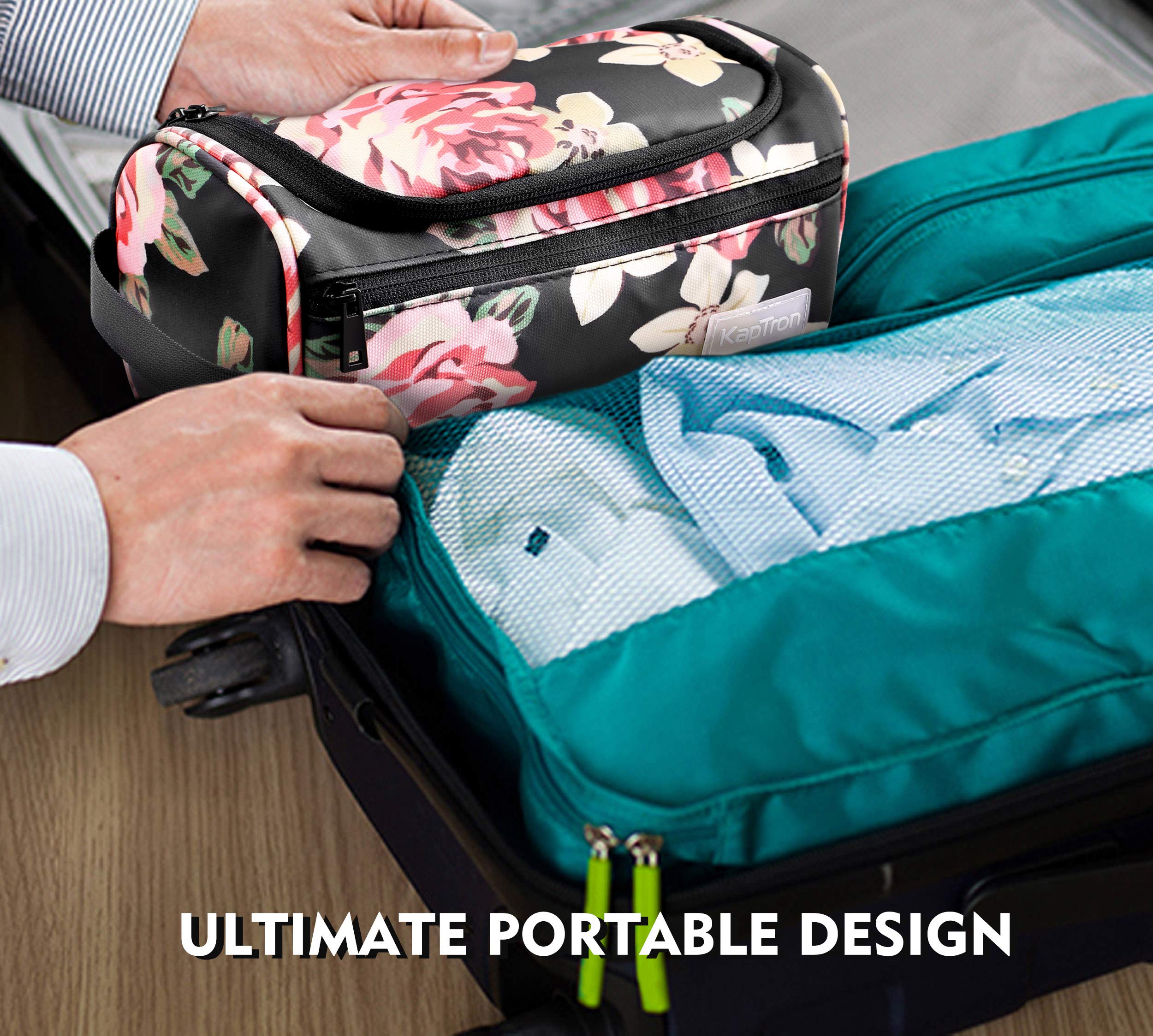 Waterproof Hanging Travel Toiletry Bag - Portable Cosmetic Organizer for Men & Women | Makeup, Shaving Kit, Grooming Tools & Hygiene Accessories | Perfect for Bathroom, Shower, Gym & Travel