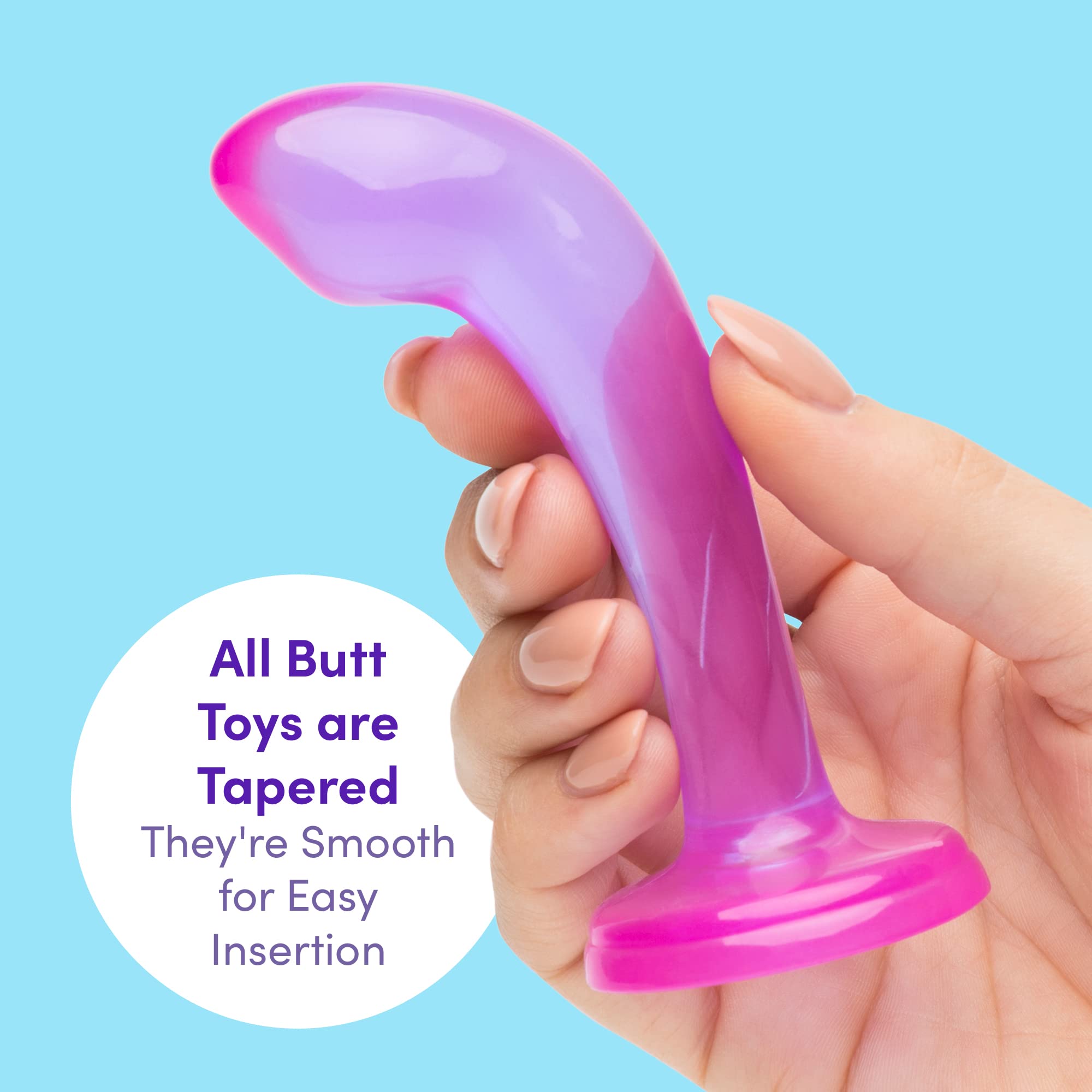 Lovehoney 4 Piece Anal Training Kit - 3X 4 Inch Silicone Butt Plugs & Douche - Flared Base, Waterproof, Body-Safe - Purple - Perfect for Beginners & Couples Play