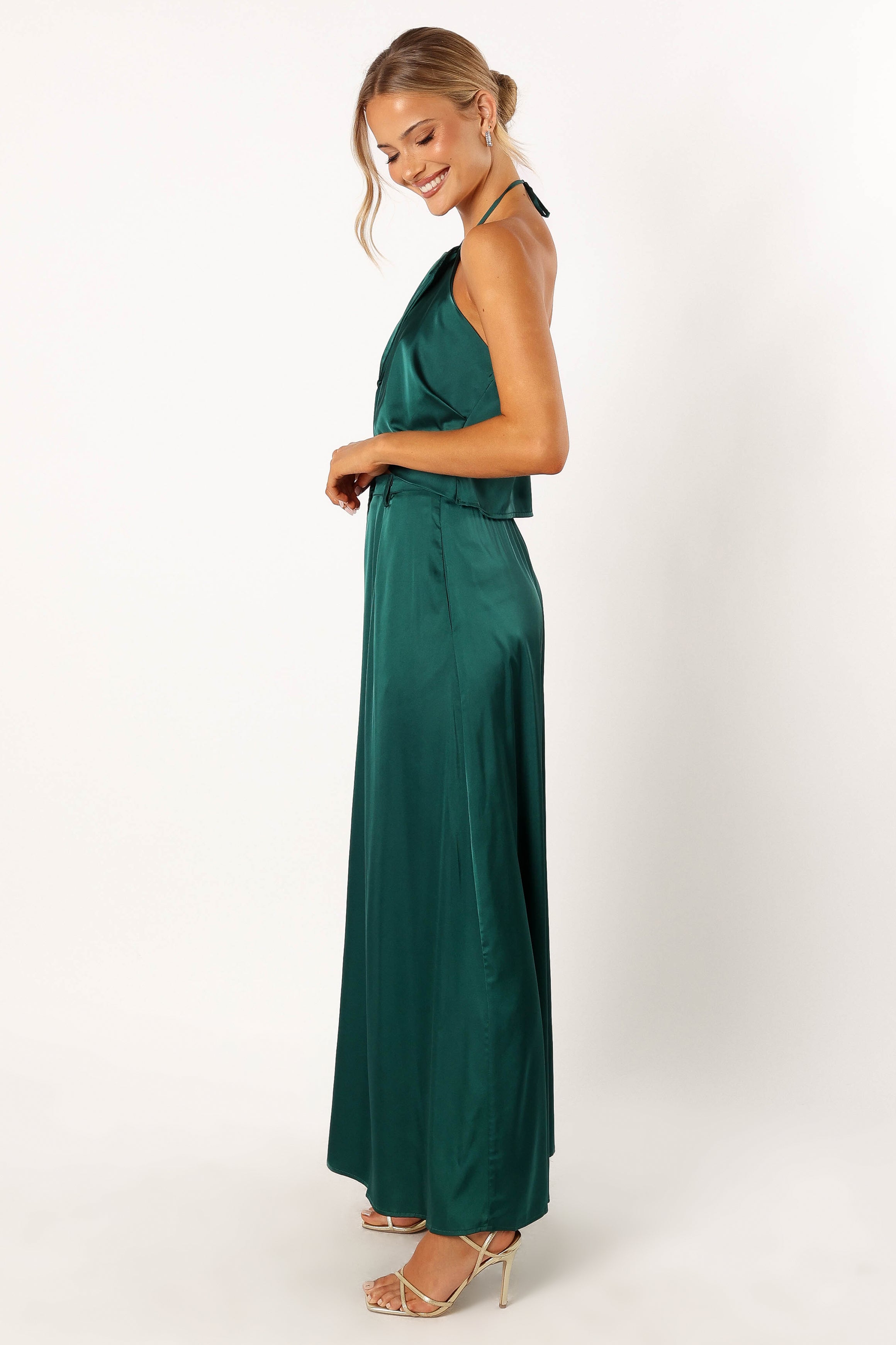 Stylish Estelle Women's Pant Set in Emerald Green - Perfect for Casual Outings, Office Wear & Special Occasions