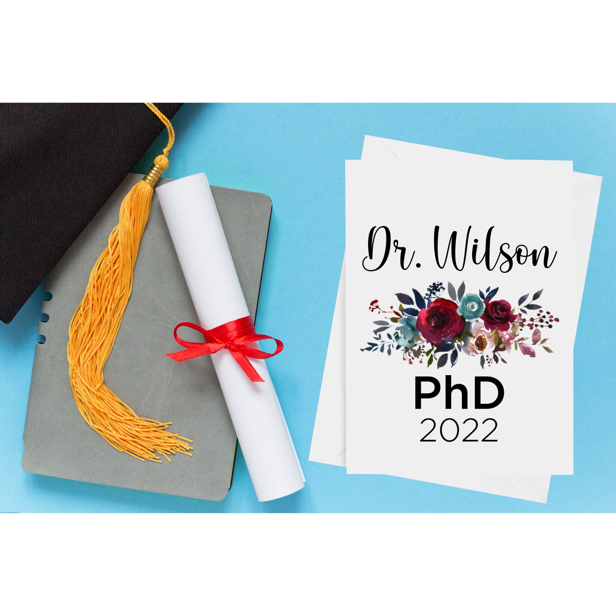 Personalized PhD Graduation Card for Daughter - Doctorate Degree Congratulations Greeting Card - Class of 2021 Graduation Gift - From Mom to Son - Perfect for Graduation Ceremonies & Academic Achievements