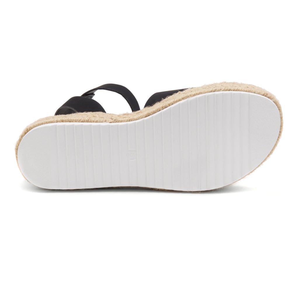 Legossa Women's Platform Sandals with Ankle Strap - Comfortable Open Toe Espadrille Wedge Sandals in Black, White & Tan | Summer Casual Flatform Shoes for Beach, Vacation & Everyday Wear