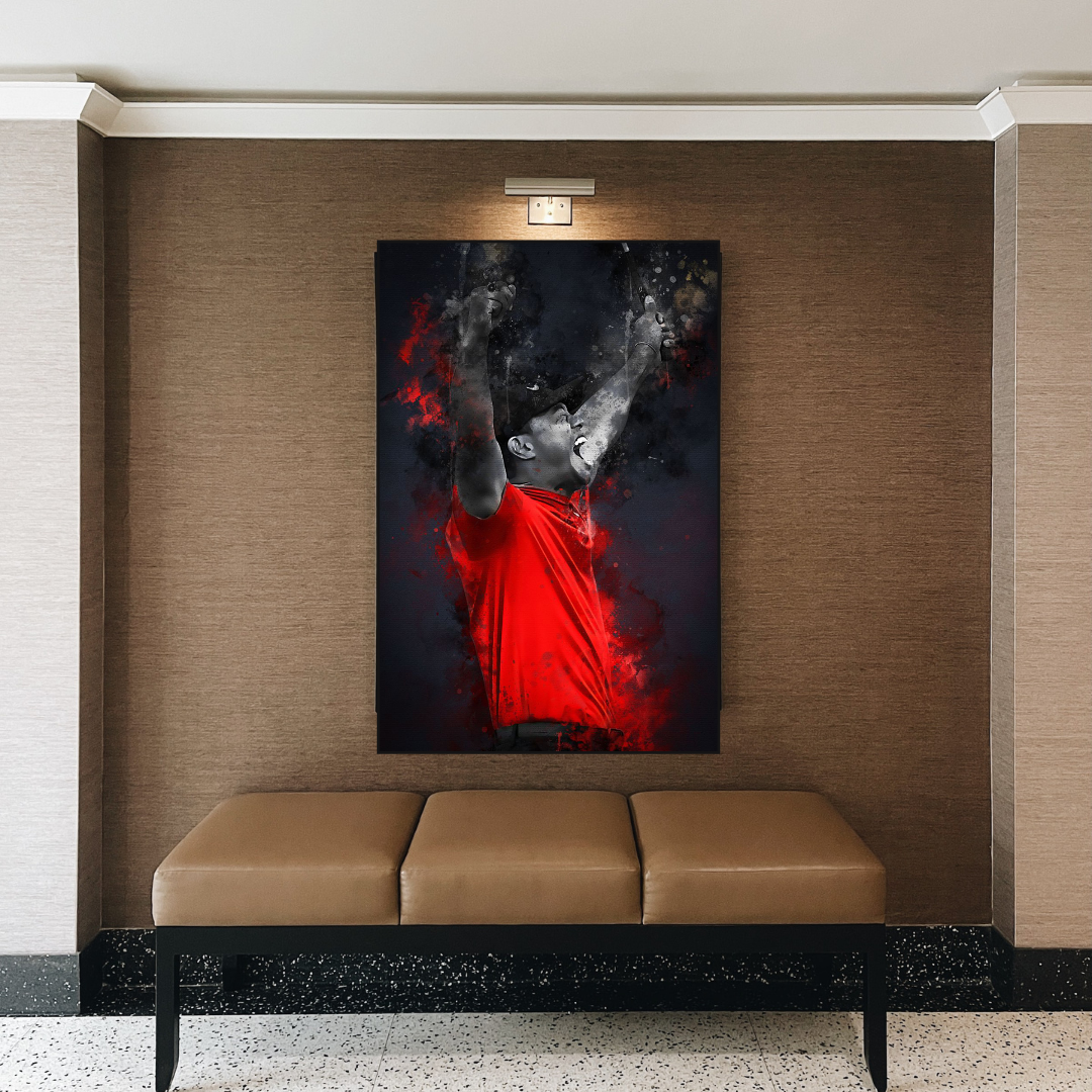 Tiger Woods Canvas Wall Art - Premium Golf Decor for Home & Office - Inspiring Sports Memorabilia for Fans & Collectors