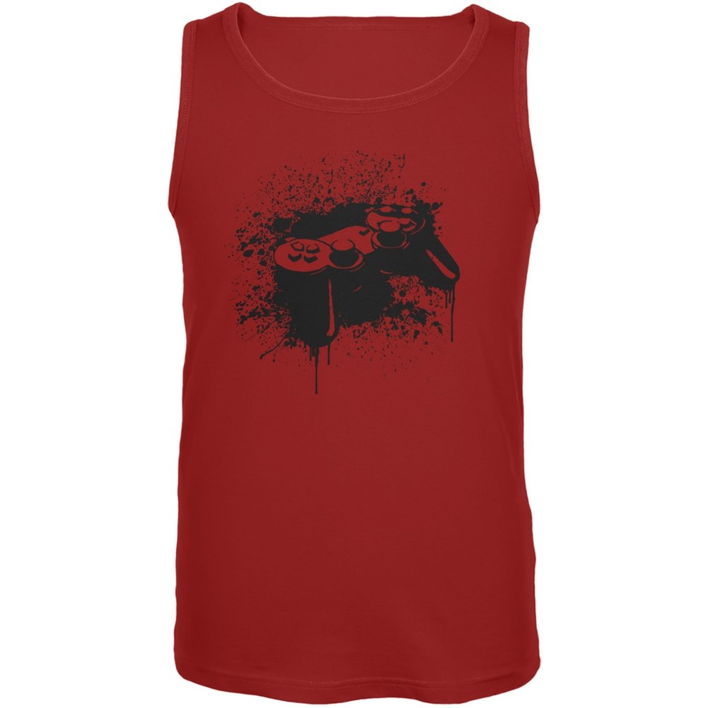 Red Gaming Controller Print Men's Tank Top - 2XL Size for Adults | Perfect for Gaming Events, Summer Outfits & Casual Wear