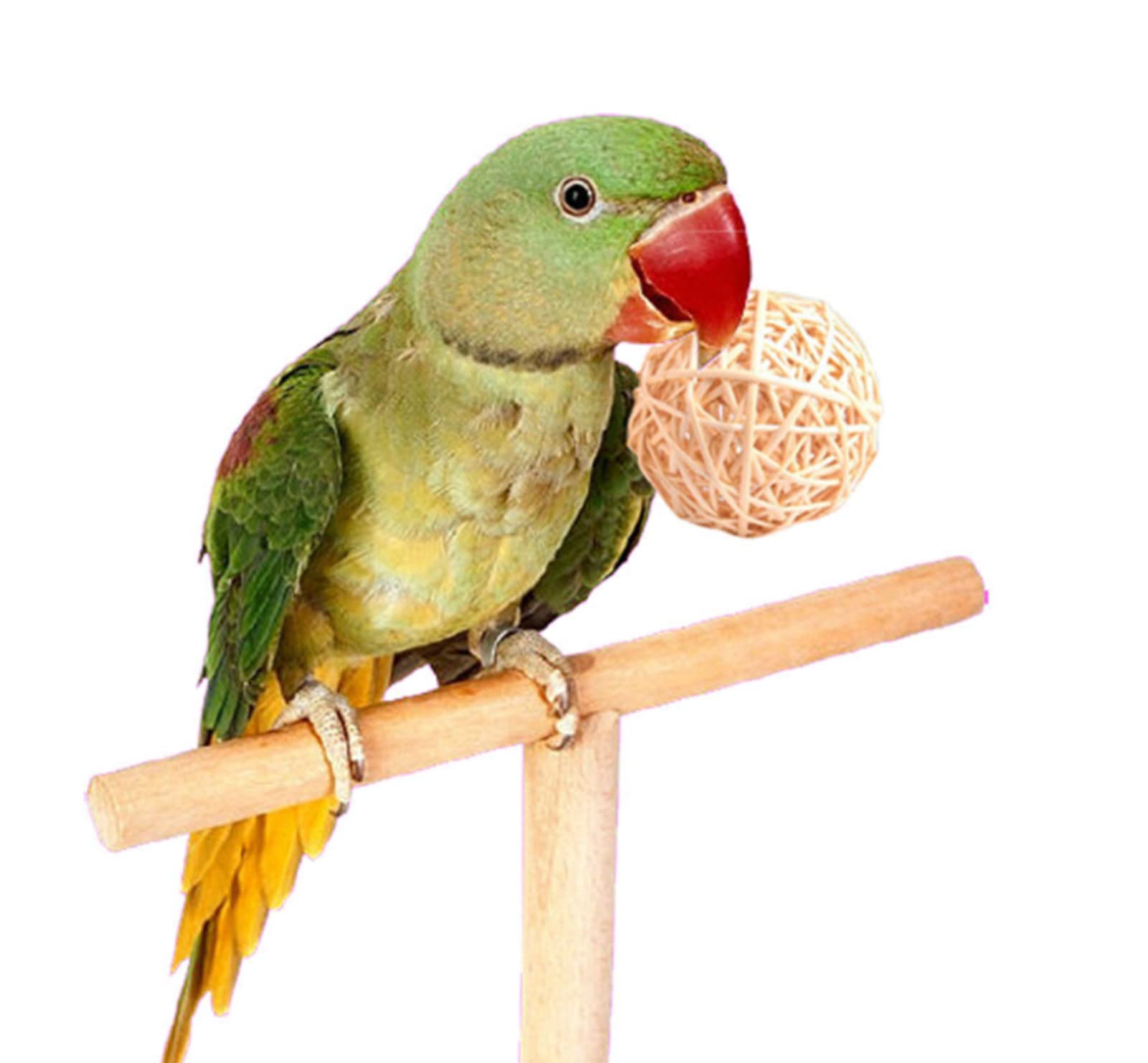 Parrot Chew Toys 30Pcs Rattan Balls for Budgies & Conures - Bird Cage Decor & DIY Crafts
