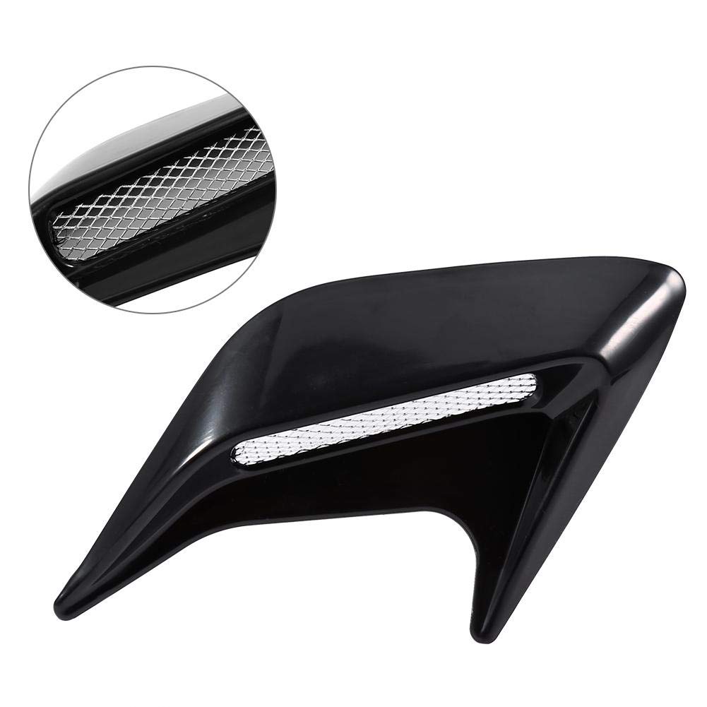 Universal 2x Car Air Vent Hood Scoops - Black Decorative Air Intake Vents with Strong 3M Double-Sided Adhesive Tape for DIY Automotive Customization | Perfect for Car Enthusiasts & Vehicle Styling Upgrades