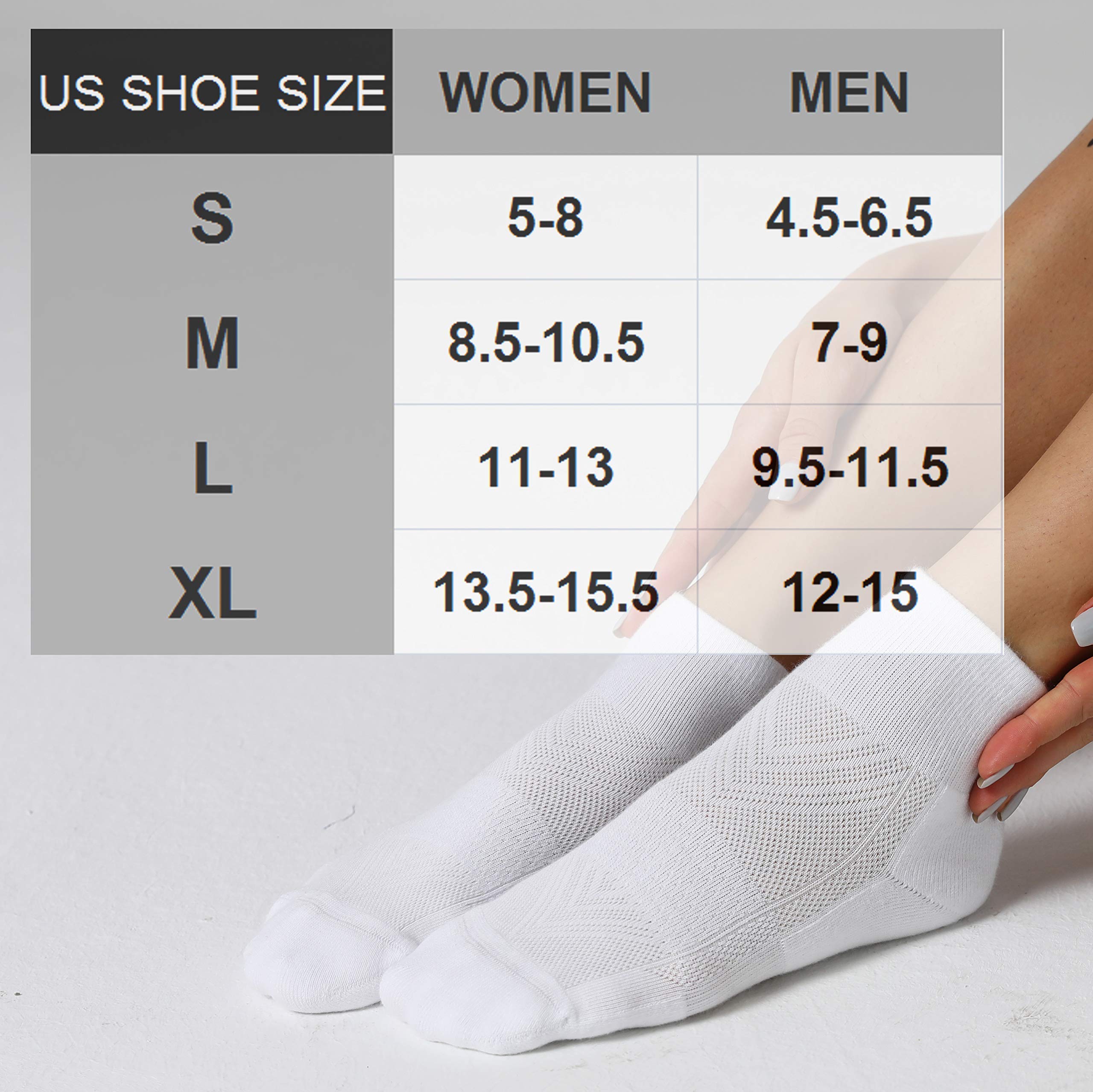 CelerSport 6 Pack Men's Breathable Cushioned Ankle Socks for Running, Sports & Workout - Comfortable Athletic Socks for Gym, Hiking & Daily Wear