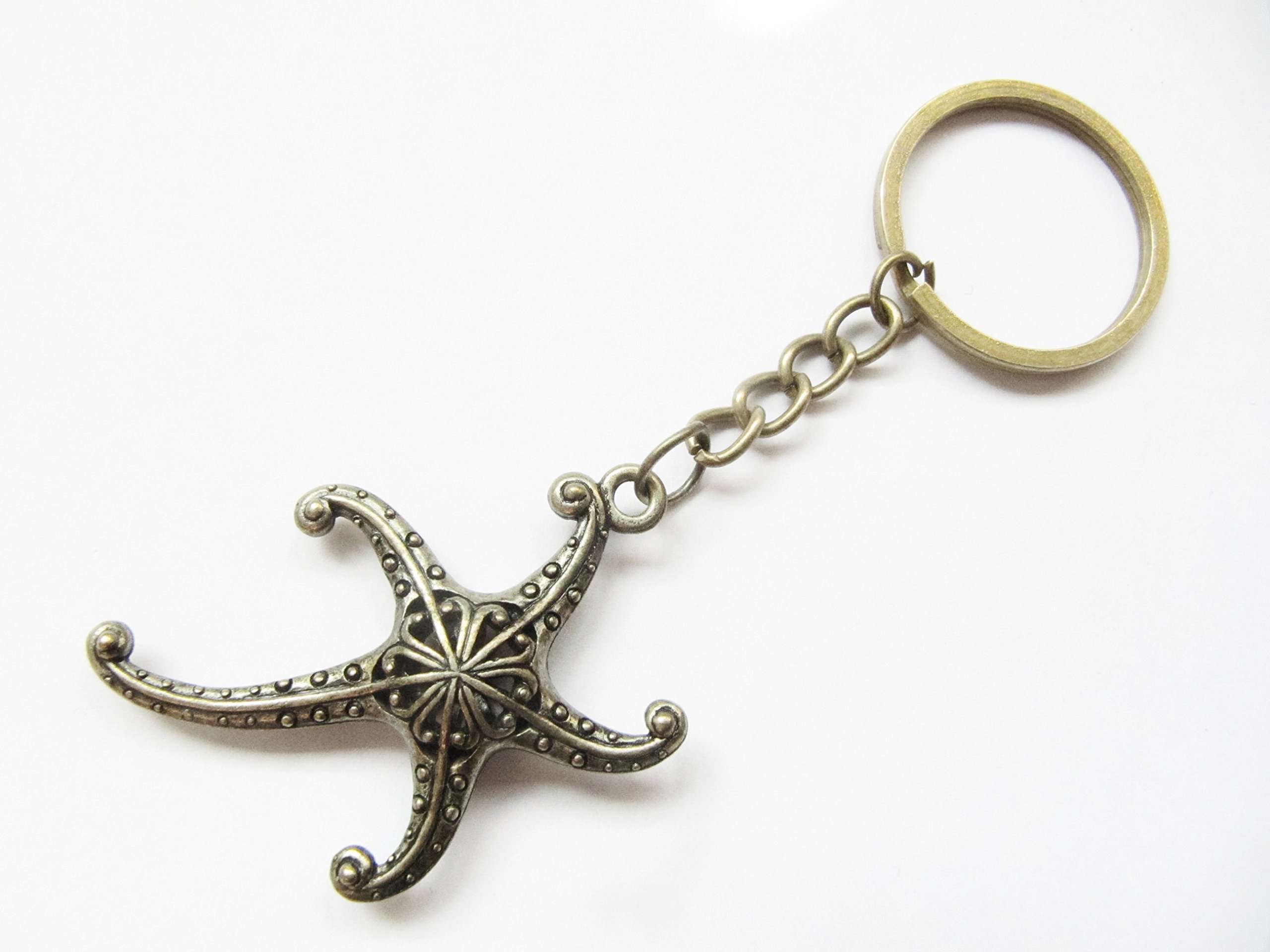 Big Starfish Keychain - Cute Starfish Key Chain & Beach Charm Keyring for Women - Perfect for Beach Vacations, Summer Accessories & Gifts