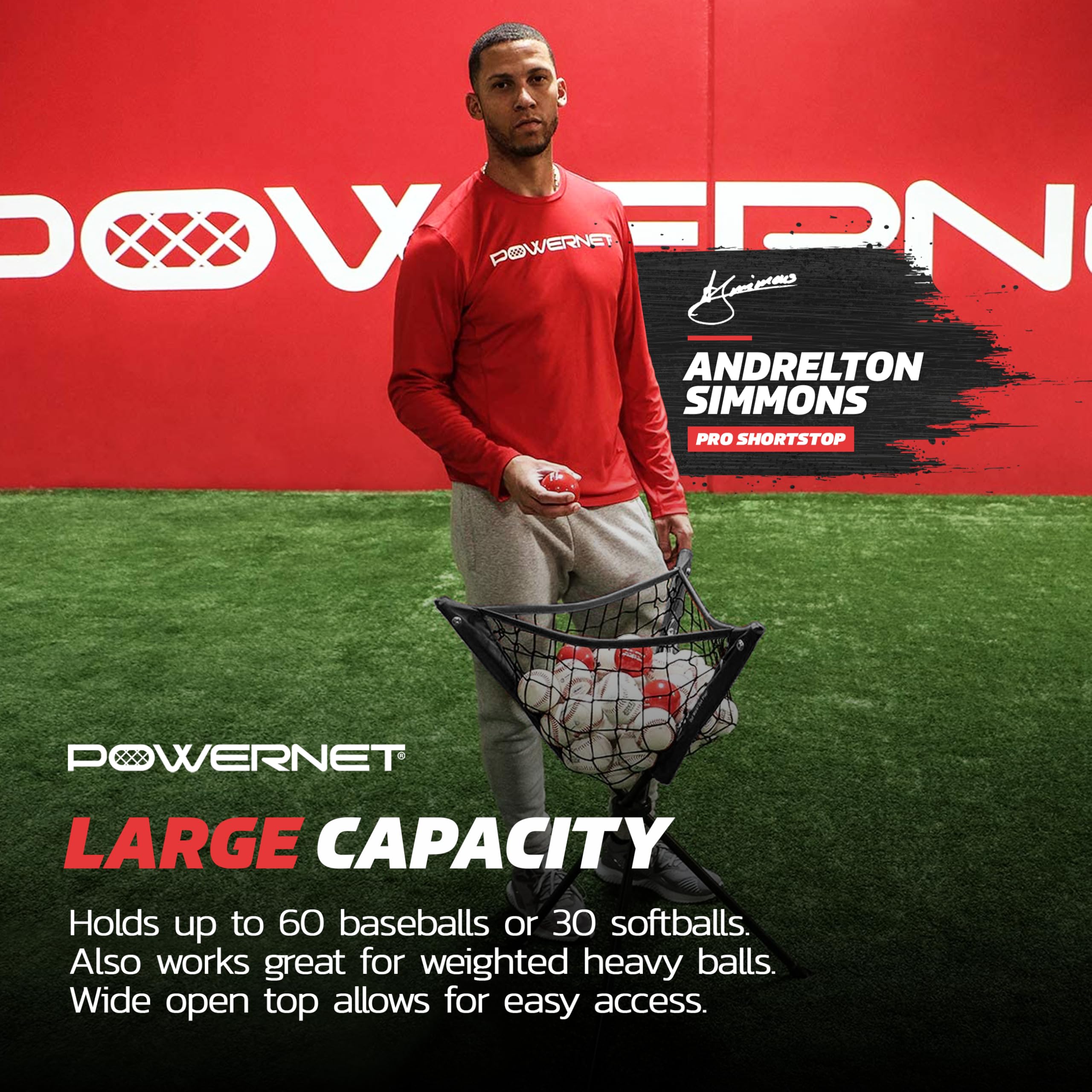PowerNet 7x7 Baseball & Softball Training Net with Pitching, Batting & Fielding Accessories - Includes Ball Caddy, Weighted Baseballs & Hitting Tee - Perfect for Backyard Practice, Team Drills & Solo Training Sessions