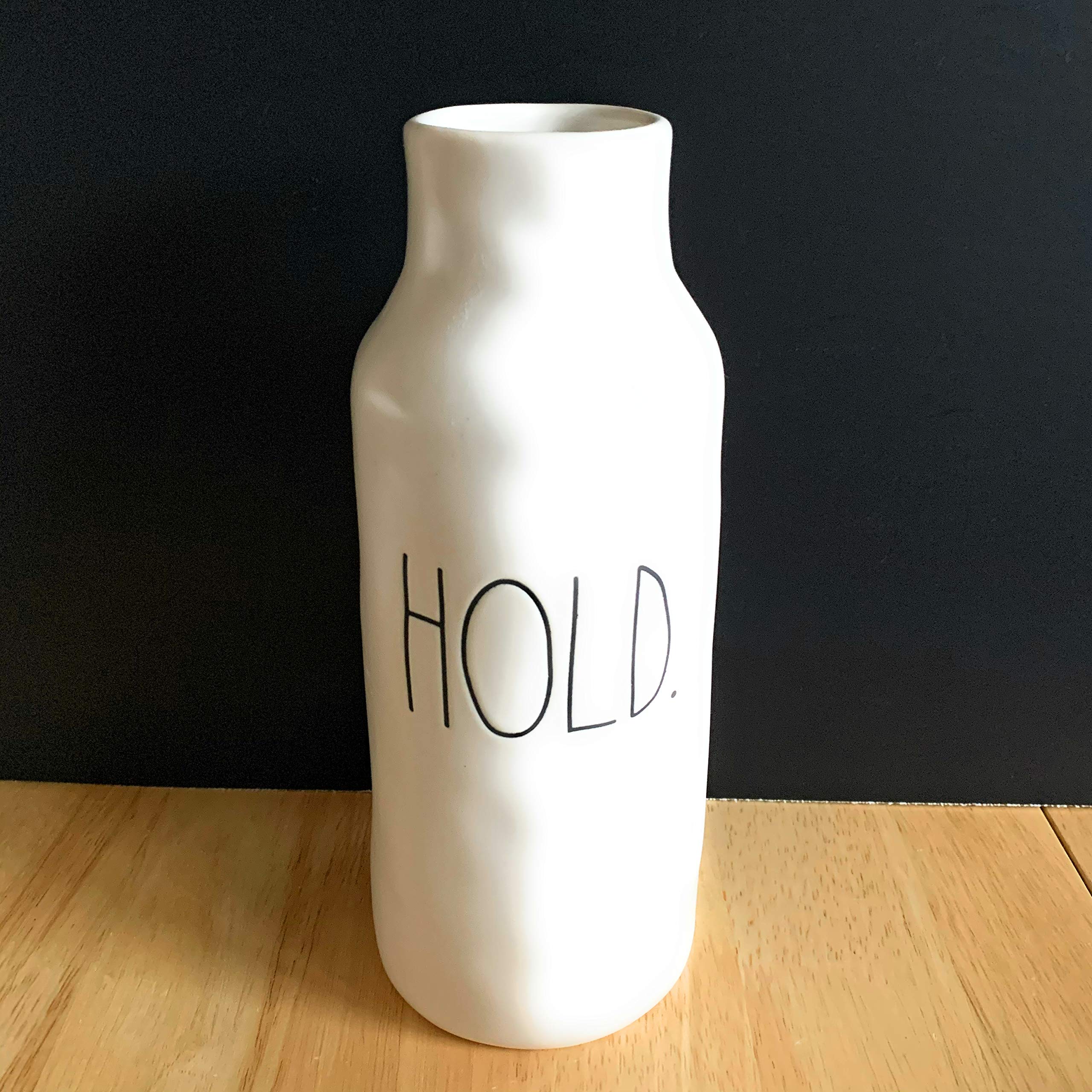 Rae Dunn HOLD Ceramic Vase - Large Letter LL Pottery for Home Decor, Farmhouse Style Centerpiece, Perfect for Flowers and Tabletop Display