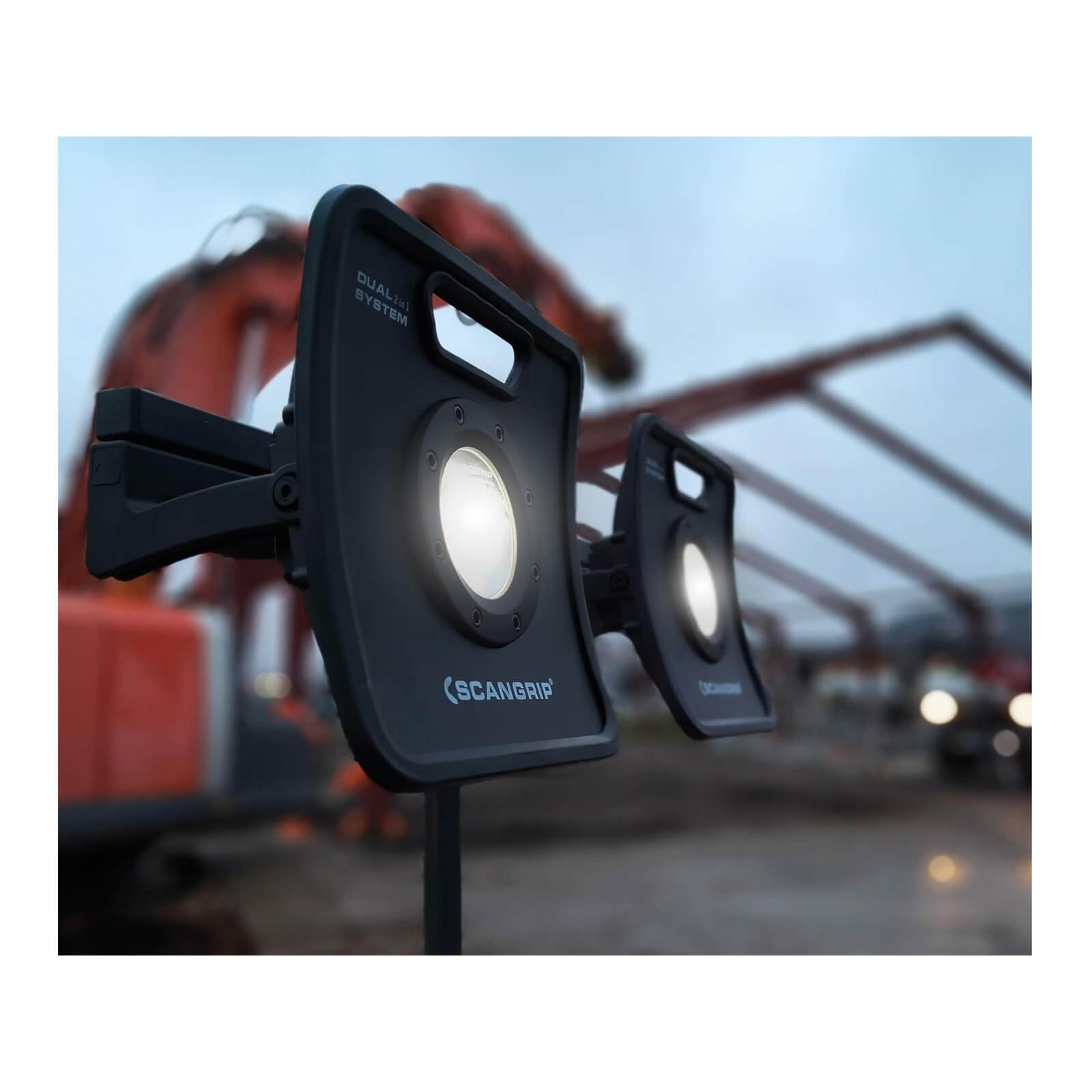 Scangrip 35308 Dual Bracket for Two Lamps - Black | Professional Lighting Positioning Tool for Automotive Detailing & Workshop Use