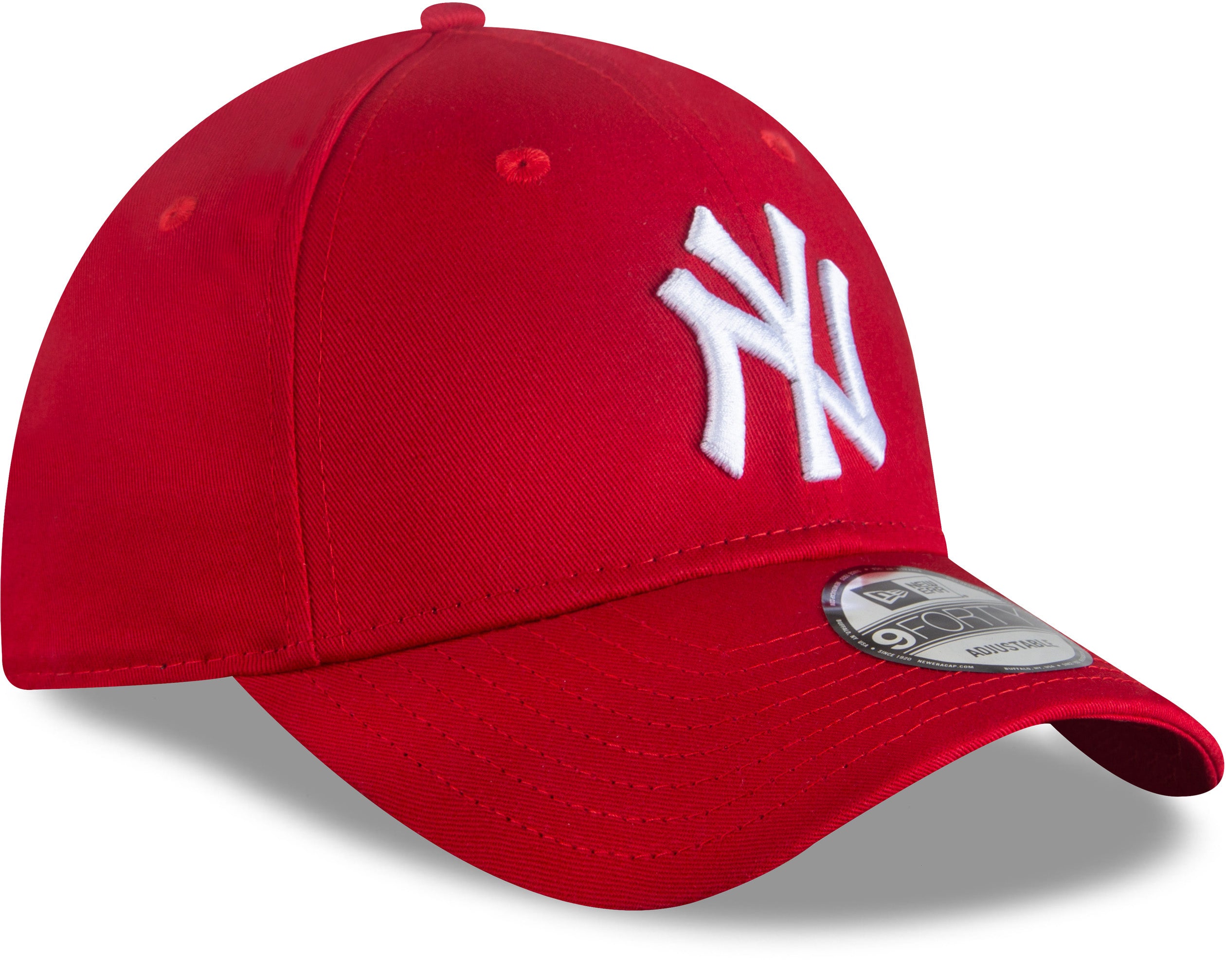New York Yankees New Era 9Forty League Basic Scarlet Baseball Cap for Men & Women - Official MLB Team Logo Hat for Sports Fans, Casual Wear & Outdoor Activities