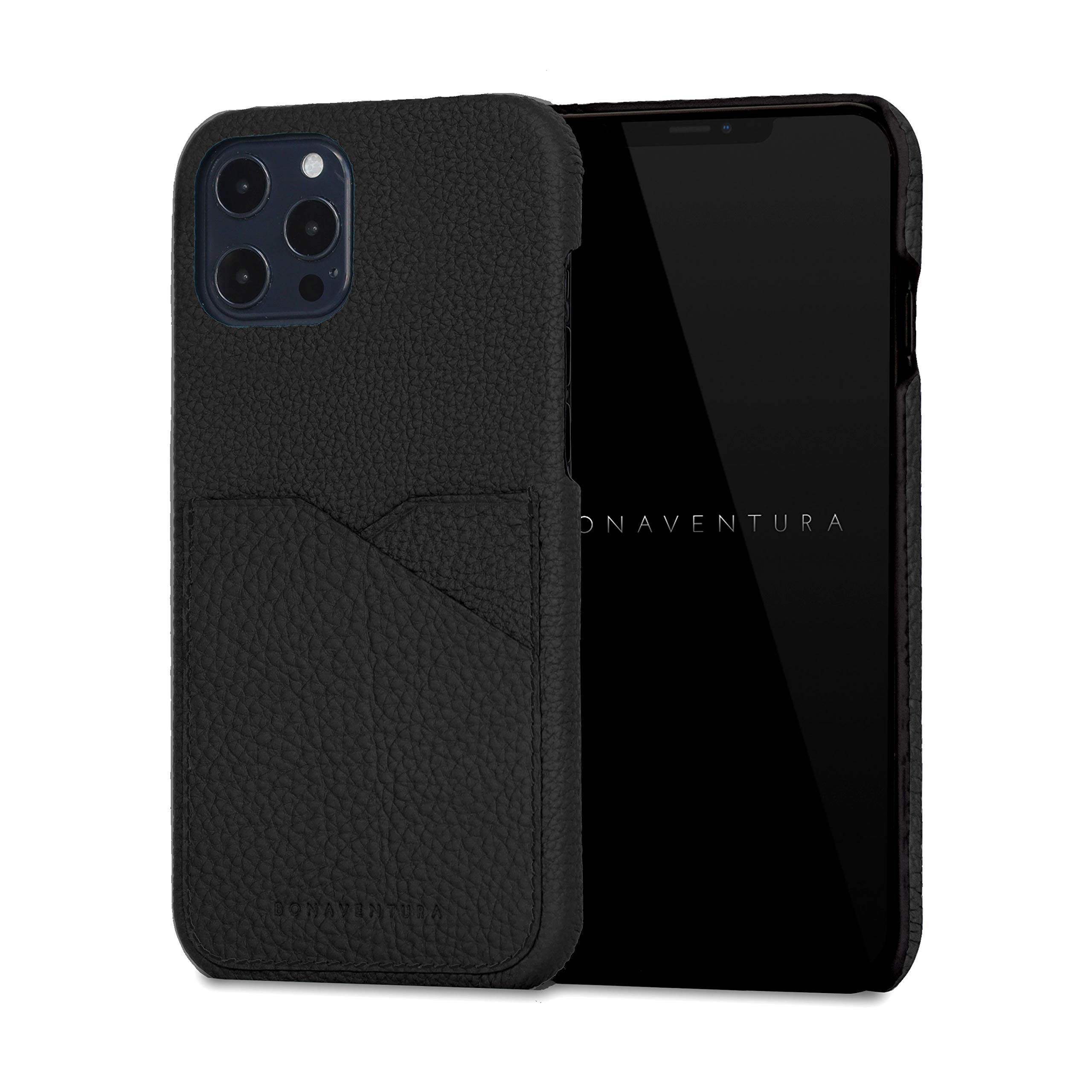 BONAVENTURA Shockproof iPhone 12 Pro Max Case [6.7 inch] - Slim Protective Phone Cover with Anti-Scratch Back - Perfect for Work, Travel & Everyday Use (Black)