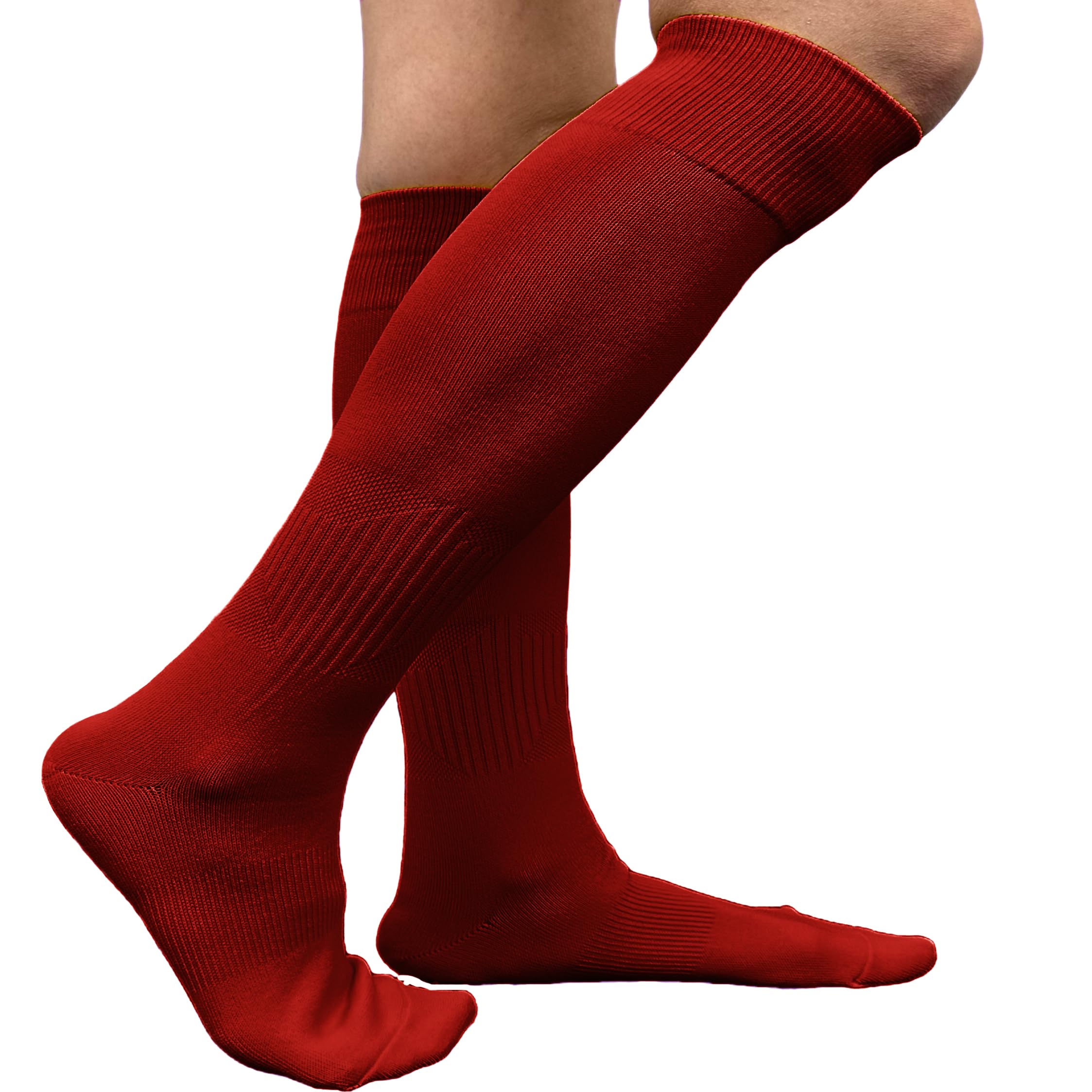 COUVER Affordable Polyester Soccer Knee High Socks - Breathable Team Sports Socks for Men & Women - Perfect for Soccer, Running, Football & Gym Workouts