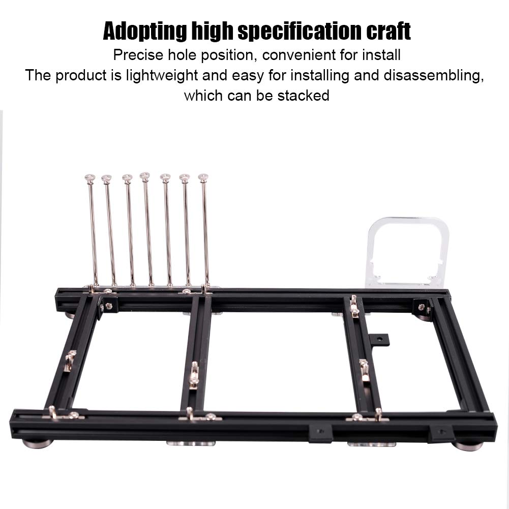 DIY Open Air ATX Computer Case - Aluminum Frame PC Chassis with Excellent Heat Dissipation for Overclocking & Gaming (305x244mm/12x9.6in) - Perfect for Custom PC Builds, Mining Rigs, and Hardware Testing