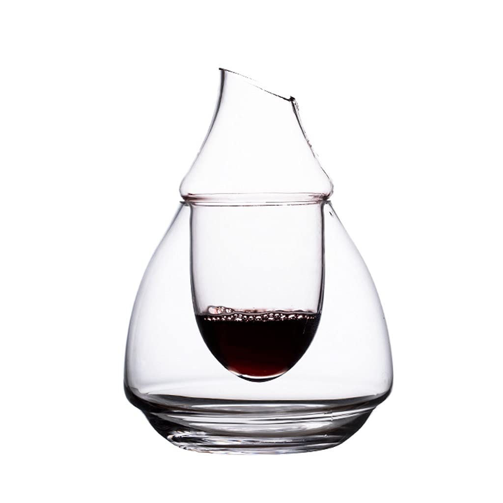 Premium Crystal Wine Decanter Set - Elegant Ice Wine Chiller & Dispenser for Home, Restaurant & Bar Use - Perfect for Red Wine, Chilled Cocktails & Entertaining Guests
