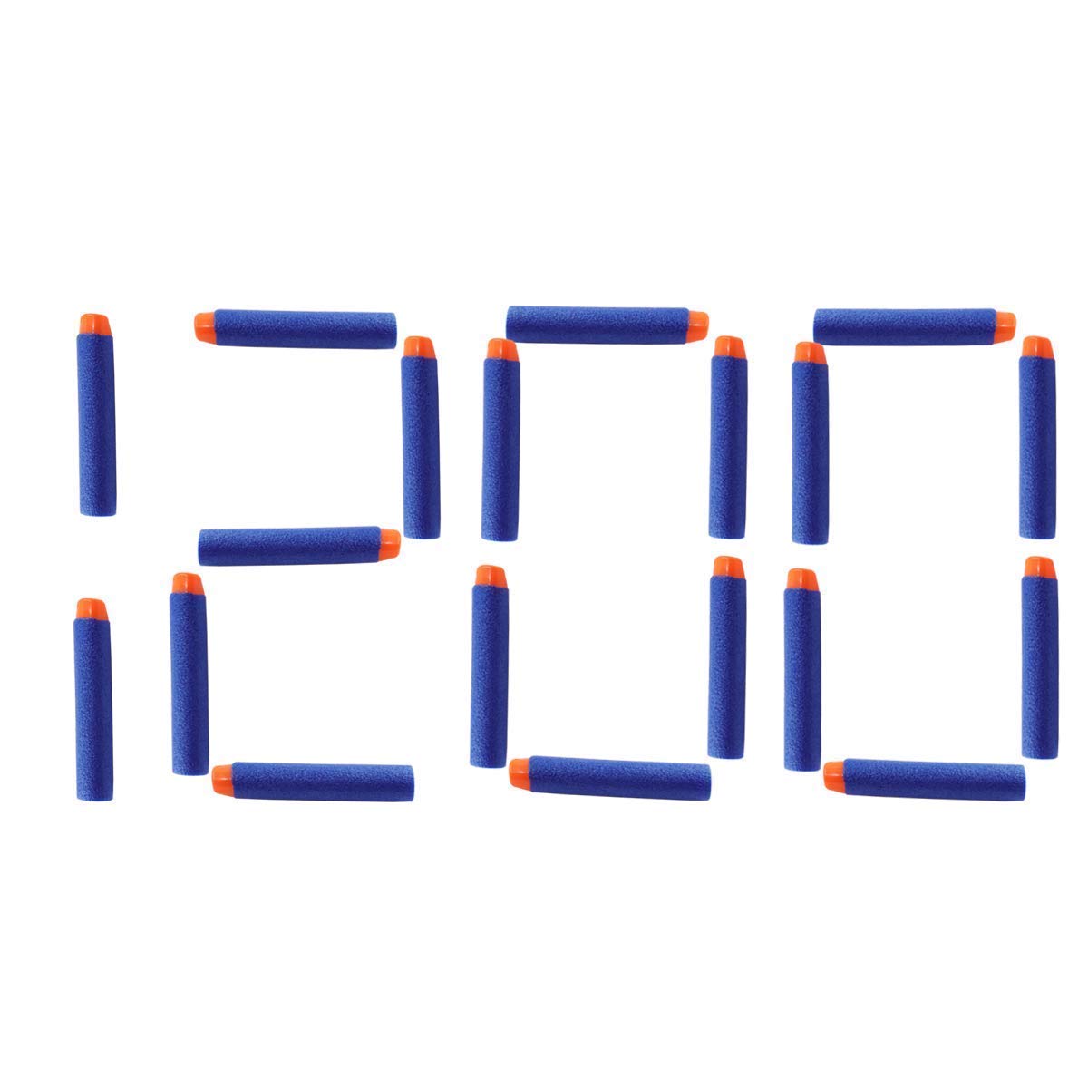 POKONBOY 1200 Pack Foam Dart Refills - Compatible with Nerf N-Strike Elite Series Blasters, Soft Bullet Darts for Kids Toy Guns (Includes Storage Bag) - Perfect for Nerf Battles, Target Practice & Outdoor Play